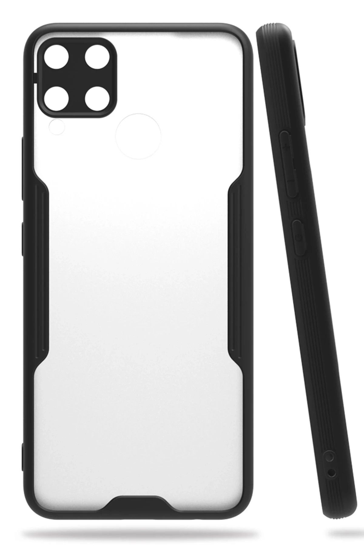 NewFace Realme C15 Kılıf Platin Silikon - Siyah SVLRS