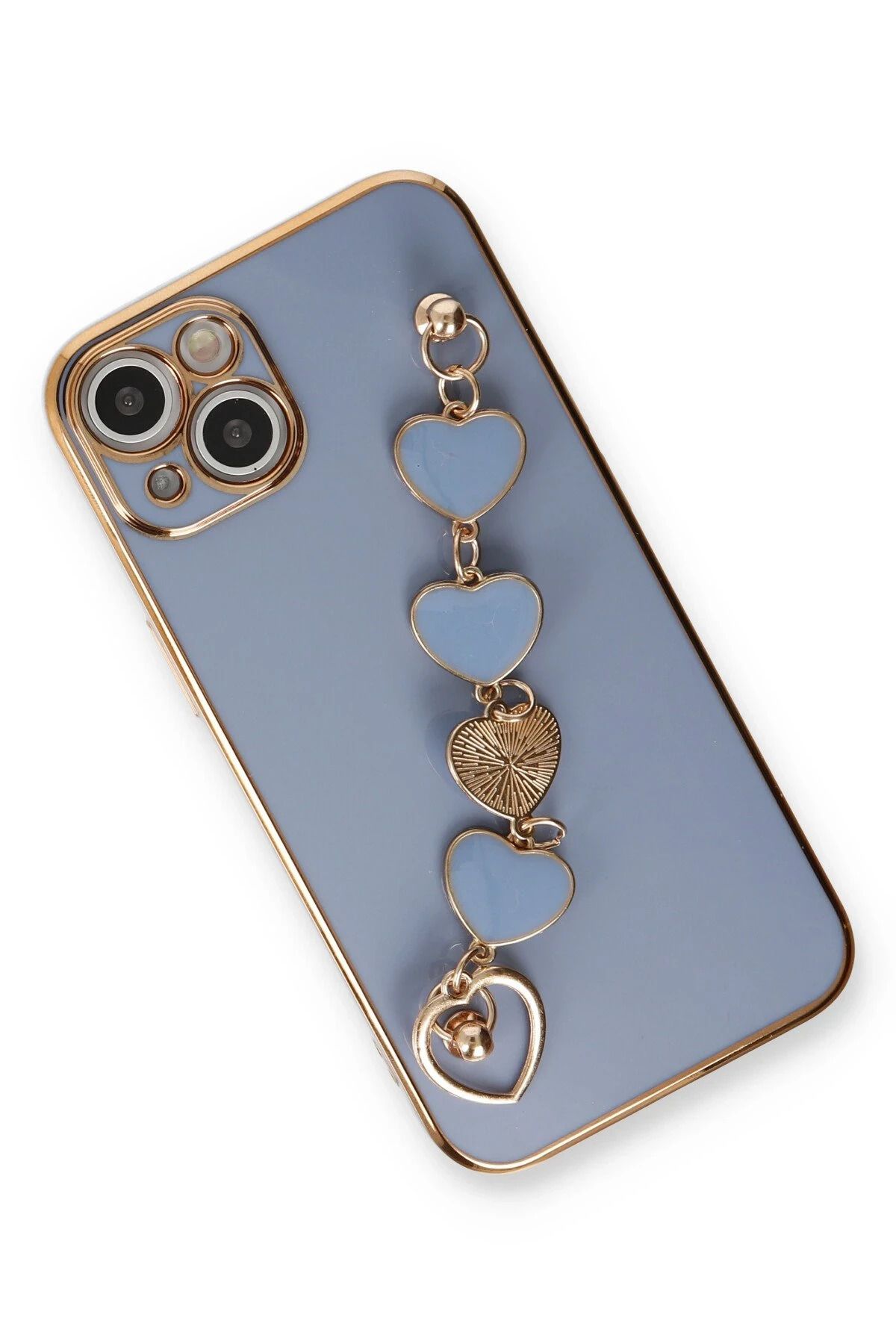 NewFace iPhone 14 Plus Uyumlu Kılıf Esila Silikon - Gri SVLRS