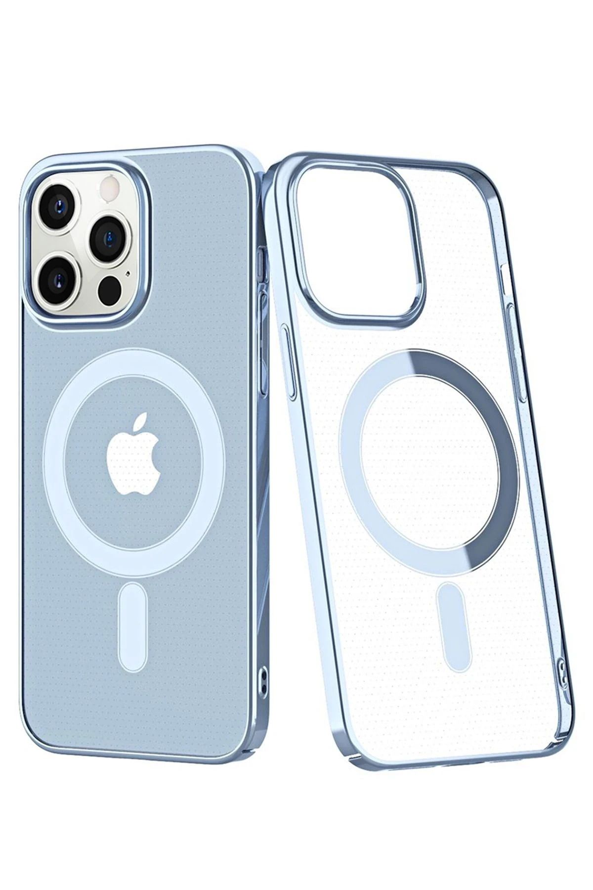 NewFace iPhone 12 Pro Max Kılıf Element Magneticsafe Sert Kapak - Sierra Blue WLZOR