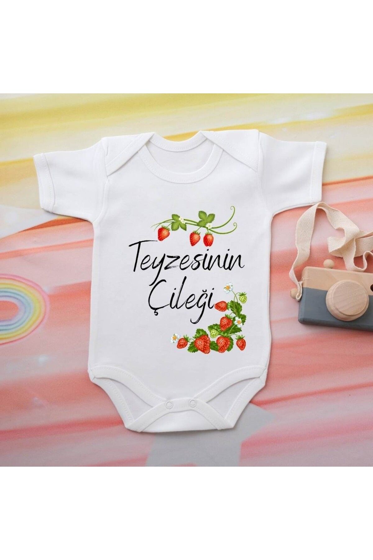 soft wing %100 Pamuklu Organik Baskılı Premium Çıtçıtlı Bebek Body Zıbın 00057