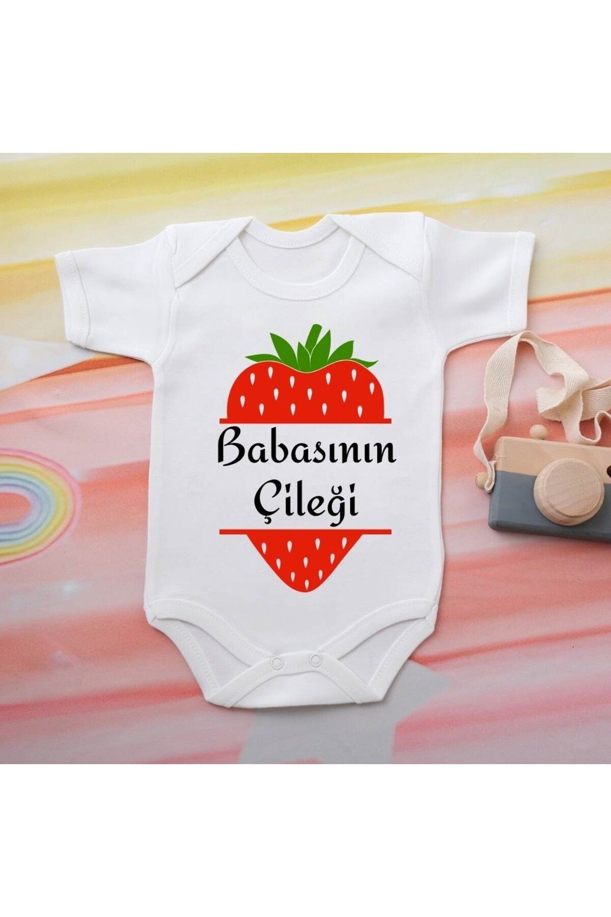 soft wing %100 Pamuklu Organik Baskılı Premium Çıtçıtlı Bebek Body Zıbın 00059