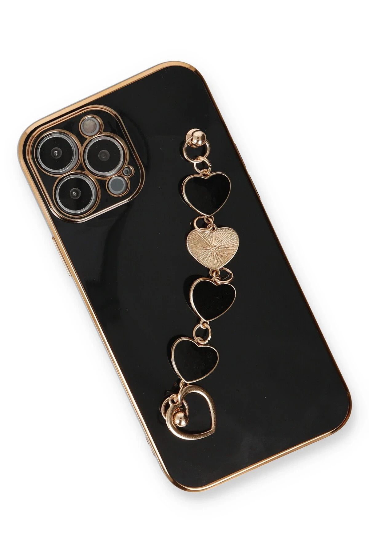 NewFace iPhone 14 Pro Kılıf Esila Silikon - Siyah uyumlu