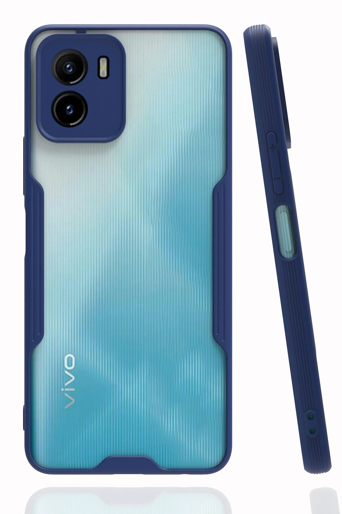 NewFace Vivo Y15S Kılıf Platin Silikon - Lacivert SVLRS