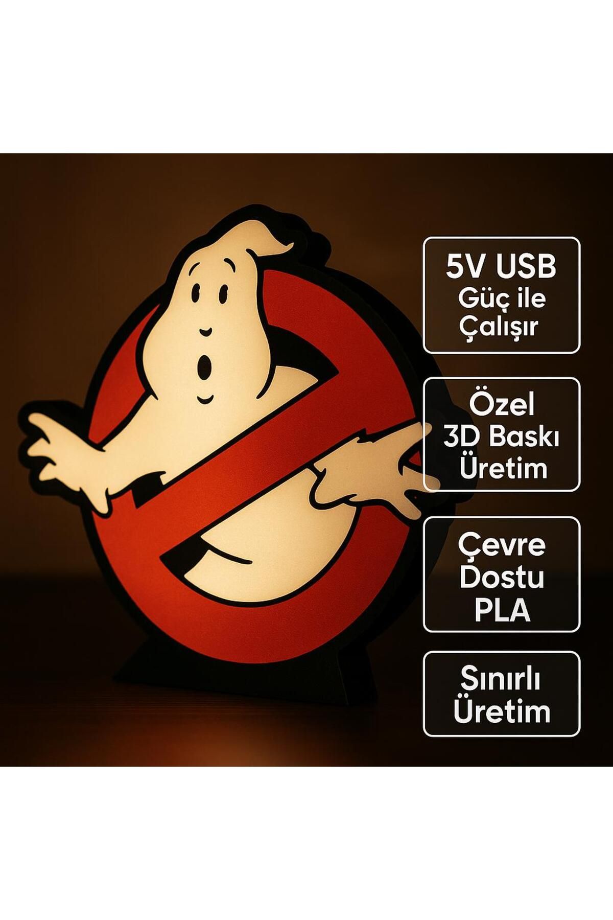 Store Ghostbusters Temalı Özel Tasarım LED Masa Lambası