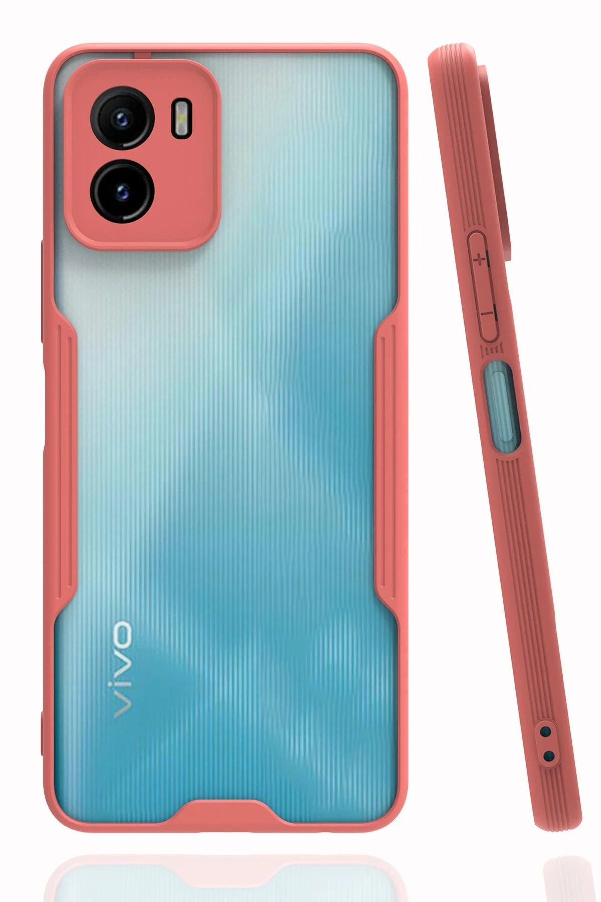 NewFace Vivo Y15S Kılıf Platin Silikon - Pembe SVLRS