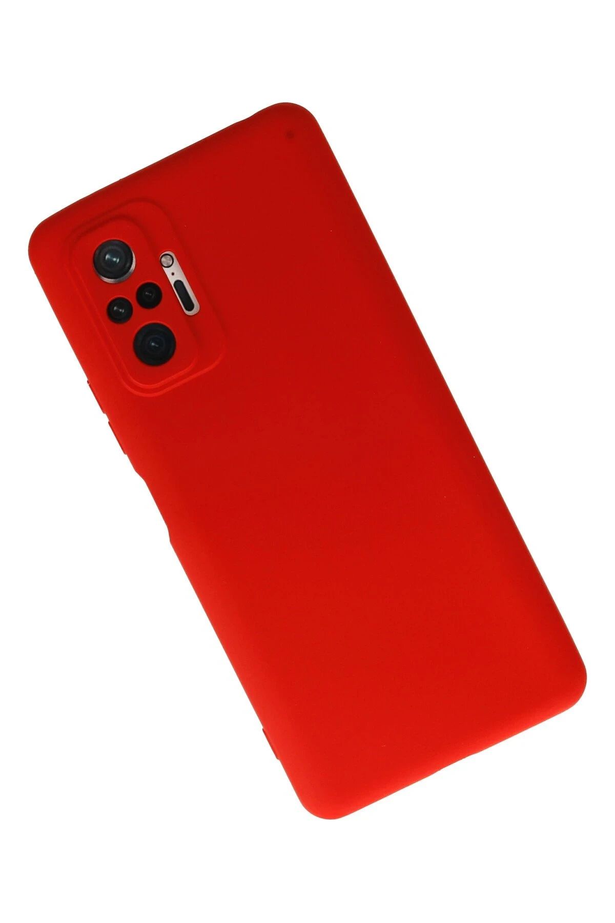 NewFace Xiaomi Redmi Note 10 Pro Uyumlu Kılıf Nano içi Kadife Silikon - Kırmızı SVLRS