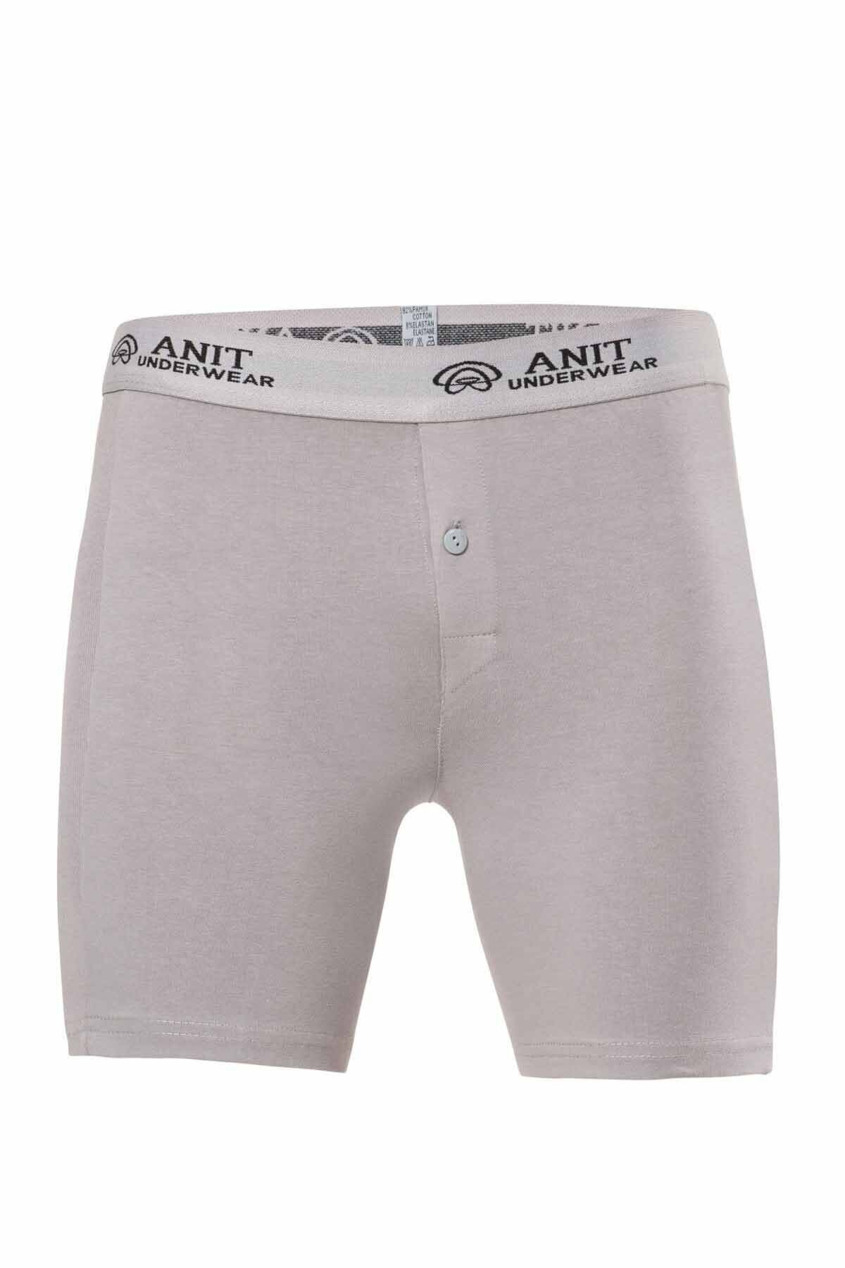 MBB ETİCARET Likralı Uzun Erkek Boxer Gri - 1114A