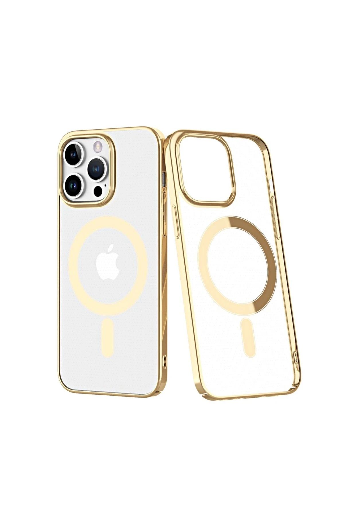 NewFace iPhone 13 Pro Kılıf Element Magneticsafe Sert Kapak - Gold NRMSA