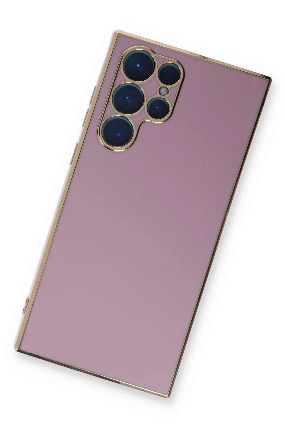 NewFace Samsung Galaxy S22 Ultra Kılıf Volet Silikon - Mor SVLRS