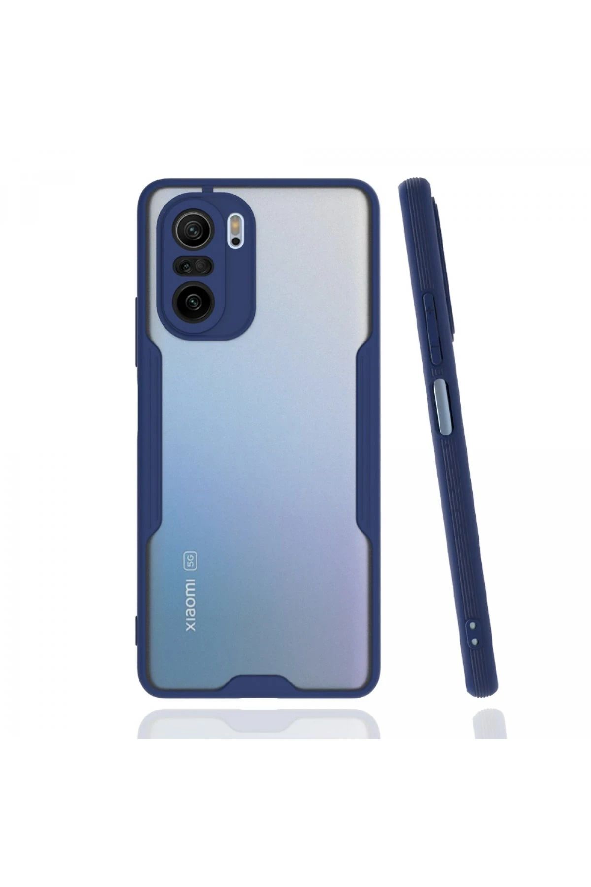 NewFace Xiaomi Poco F3 Kılıf Platin Silikon - Lacivert FLKRY