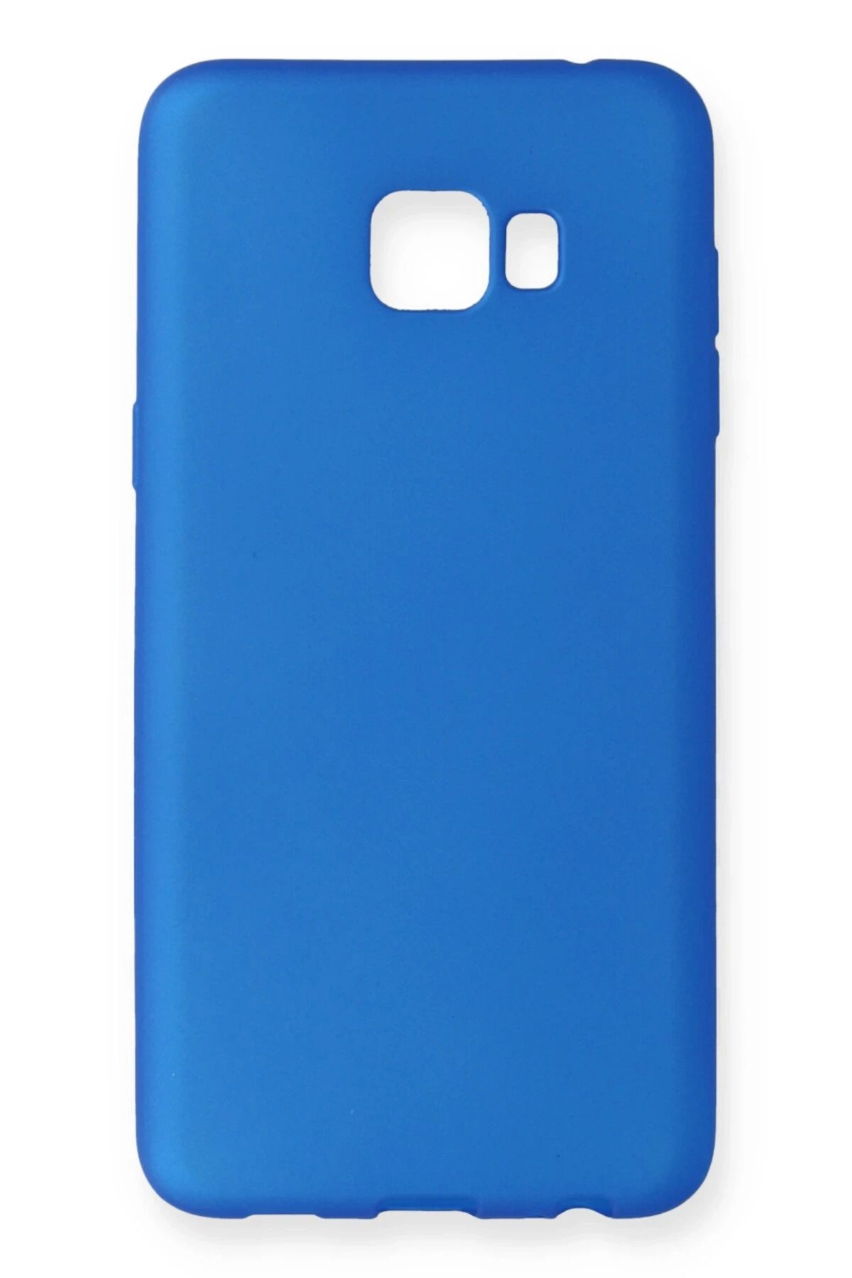 NewFace Samsung Galaxy C7 Pro Kılıf First Silikon - Mavi SVLRS