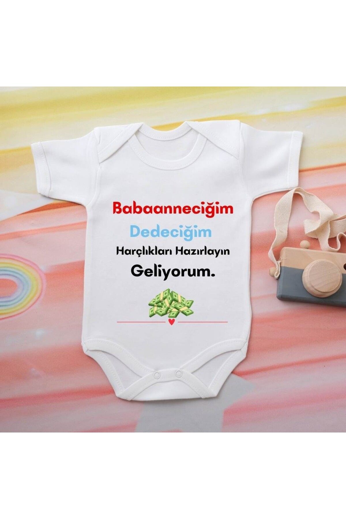 soft wing %100 Pamuklu Organik Baskılı Premium Çıtçıtlı Bebek Body Zıbın 00007