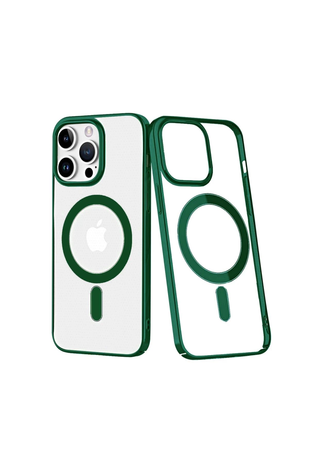 NewFace iPhone 13 Pro Uyumlu Kılıf Element Magneticsafe Sert Kapak - Köknar Yeşili SVLRS