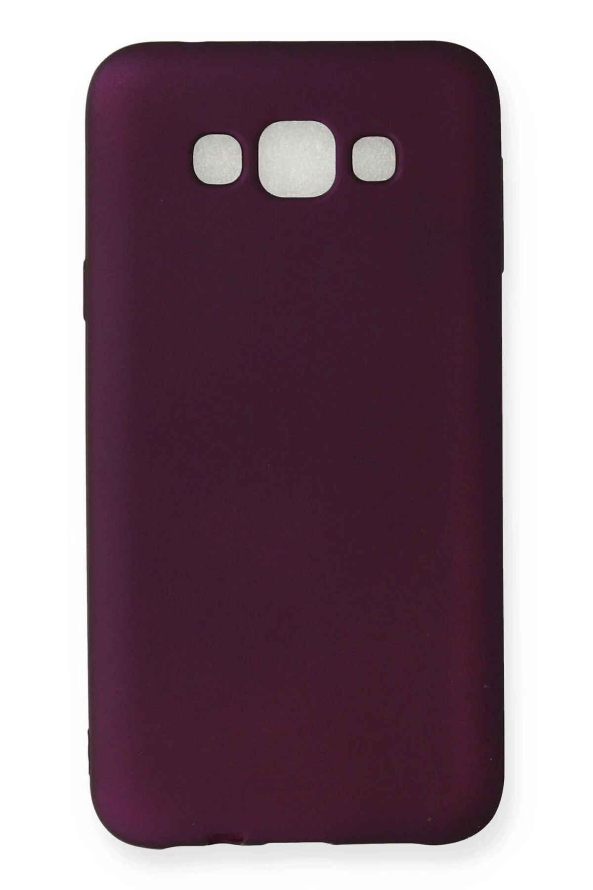 NewFace Samsung Galaxy E7 Kılıf First Silikon - Mürdüm SVLRS