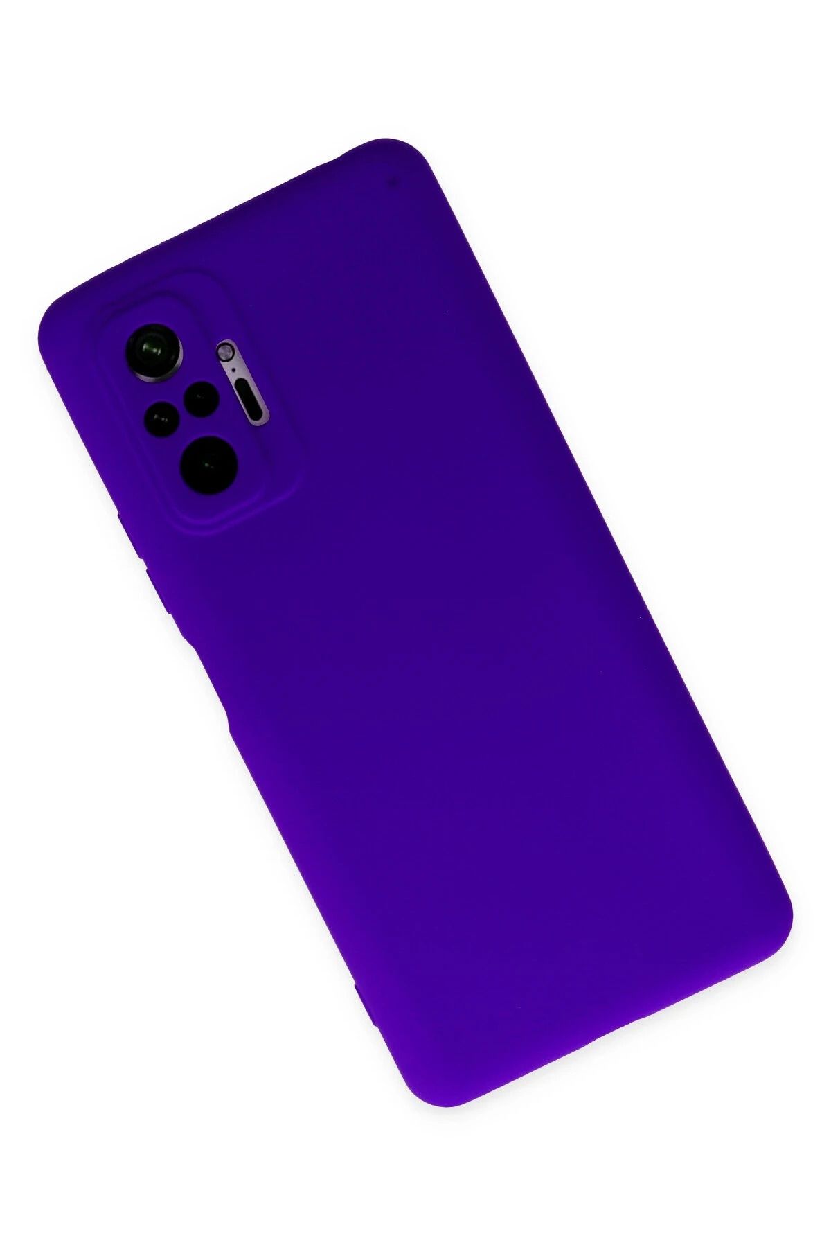 NewFace Xiaomi Redmi Note 10 Pro Uyumlu Kılıf Nano içi Kadife Silikon - Mor SVLRS