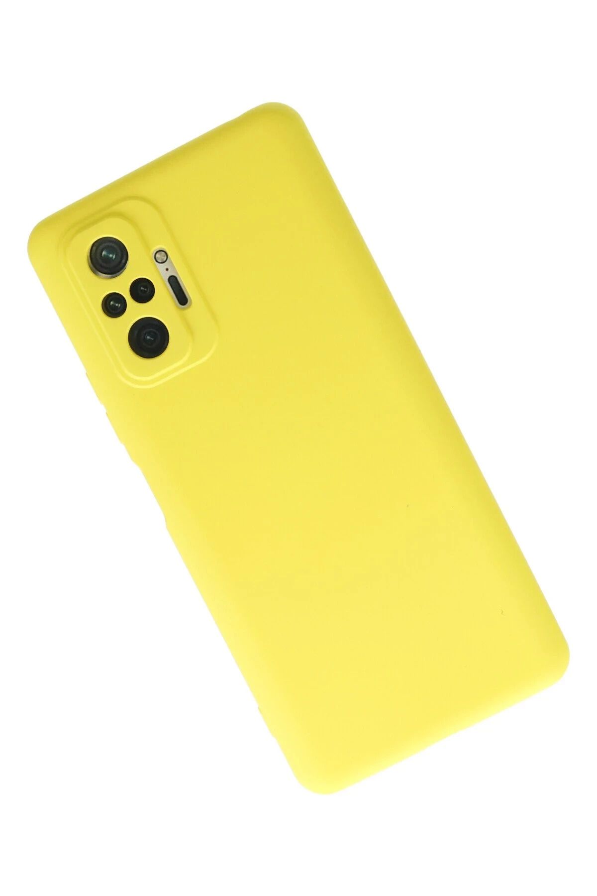 NewFace Xiaomi Redmi Note 10 Pro Uyumlu Kılıf Nano içi Kadife Silikon - Sarı SVLRS