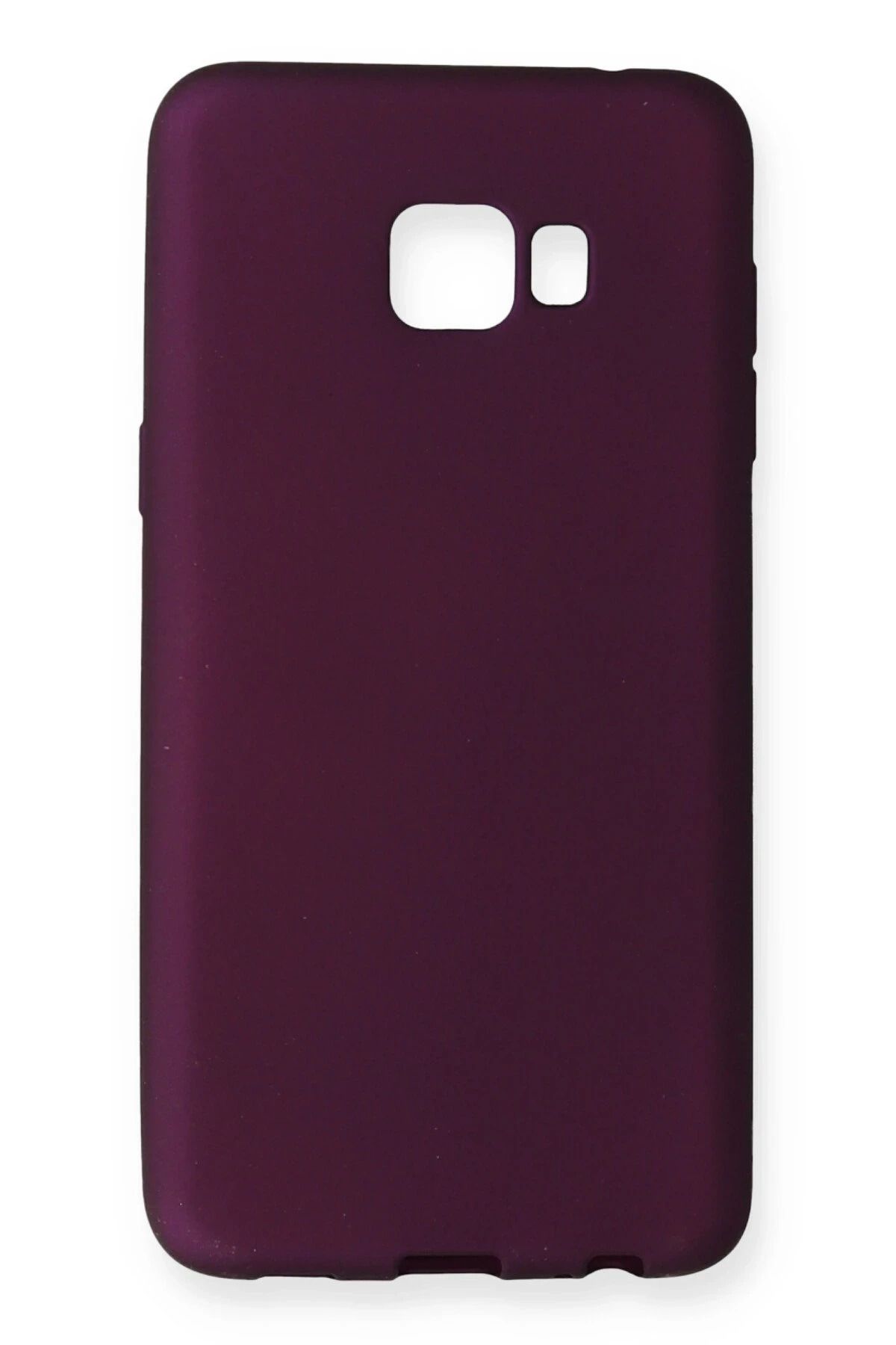 NewFace Samsung Galaxy C7 Pro Kılıf First Silikon - Mürdüm WLZOR