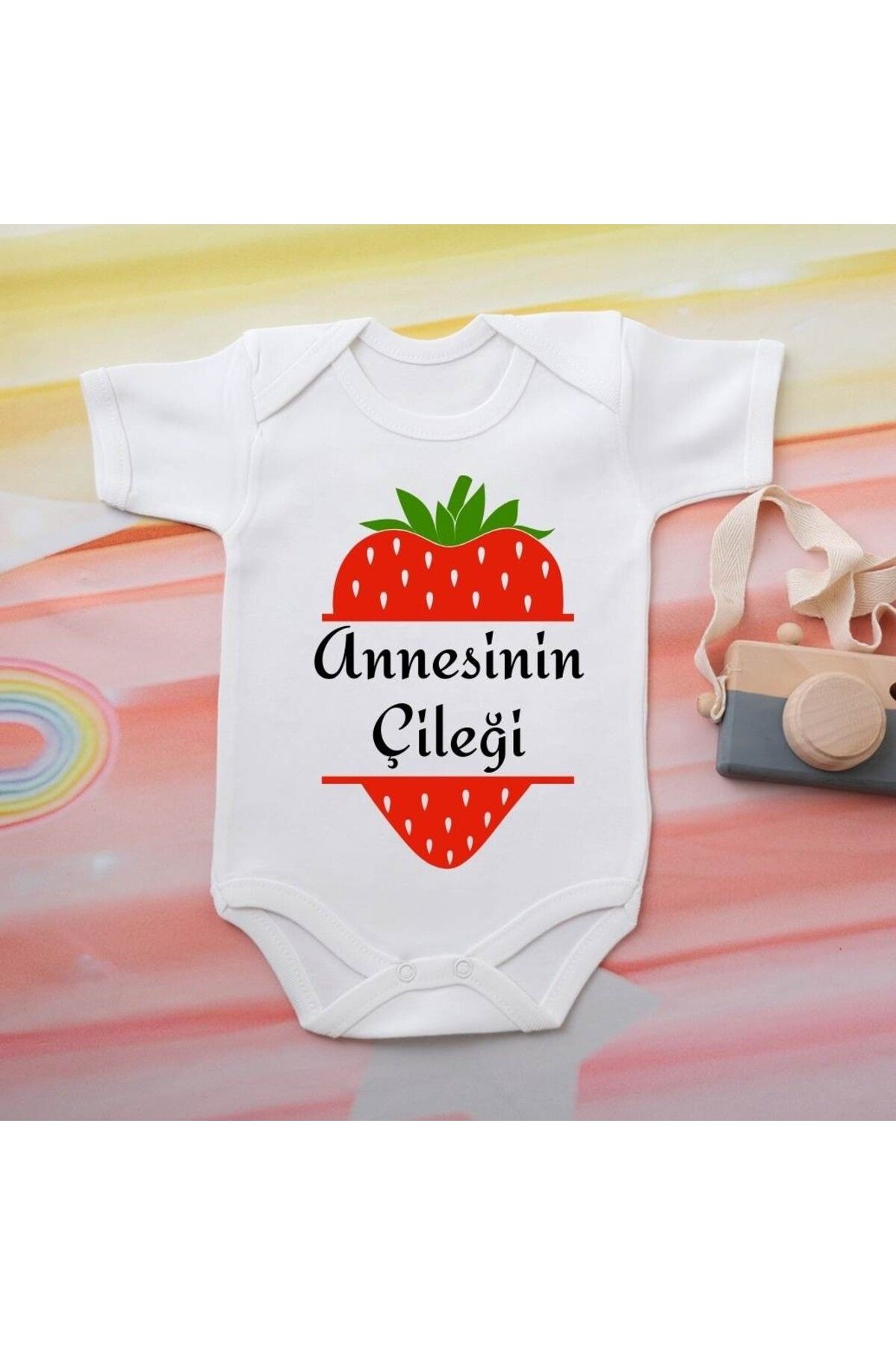 soft wing %100 Pamuklu Organik Baskılı Premium Çıtçıtlı Bebek Body Zıbın 00058