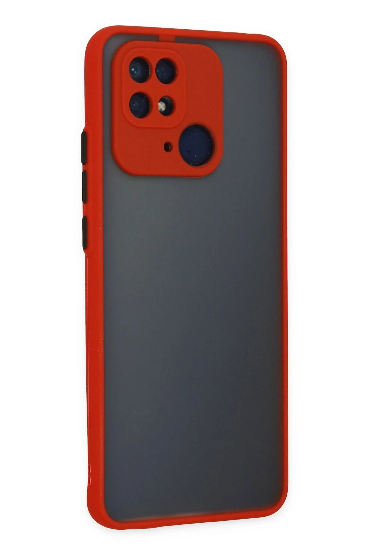 NewFace Xiaomi Redmi 10C Kılıf Montreal Silikon Kapak - Kırmızı SVLRS