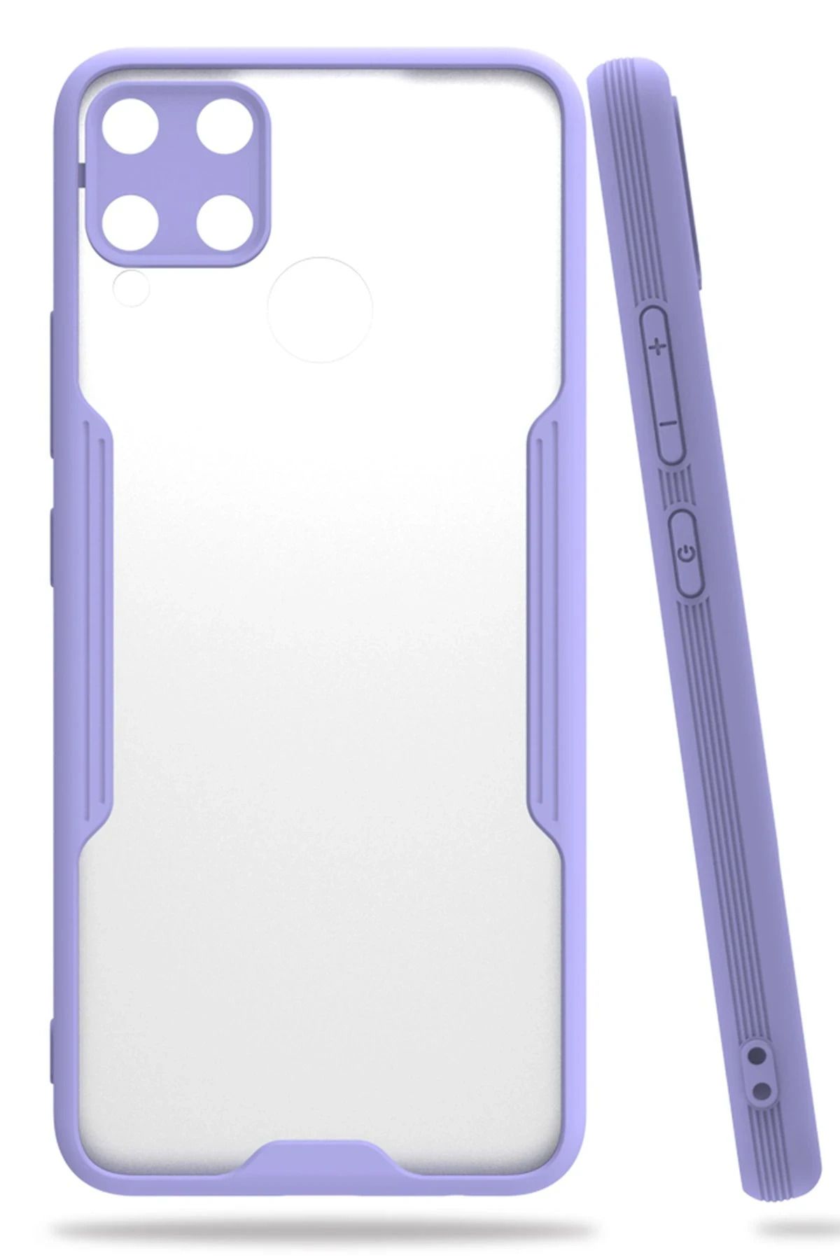 NewFace Realme C15 Kılıf Platin Silikon - Lila SVLRS