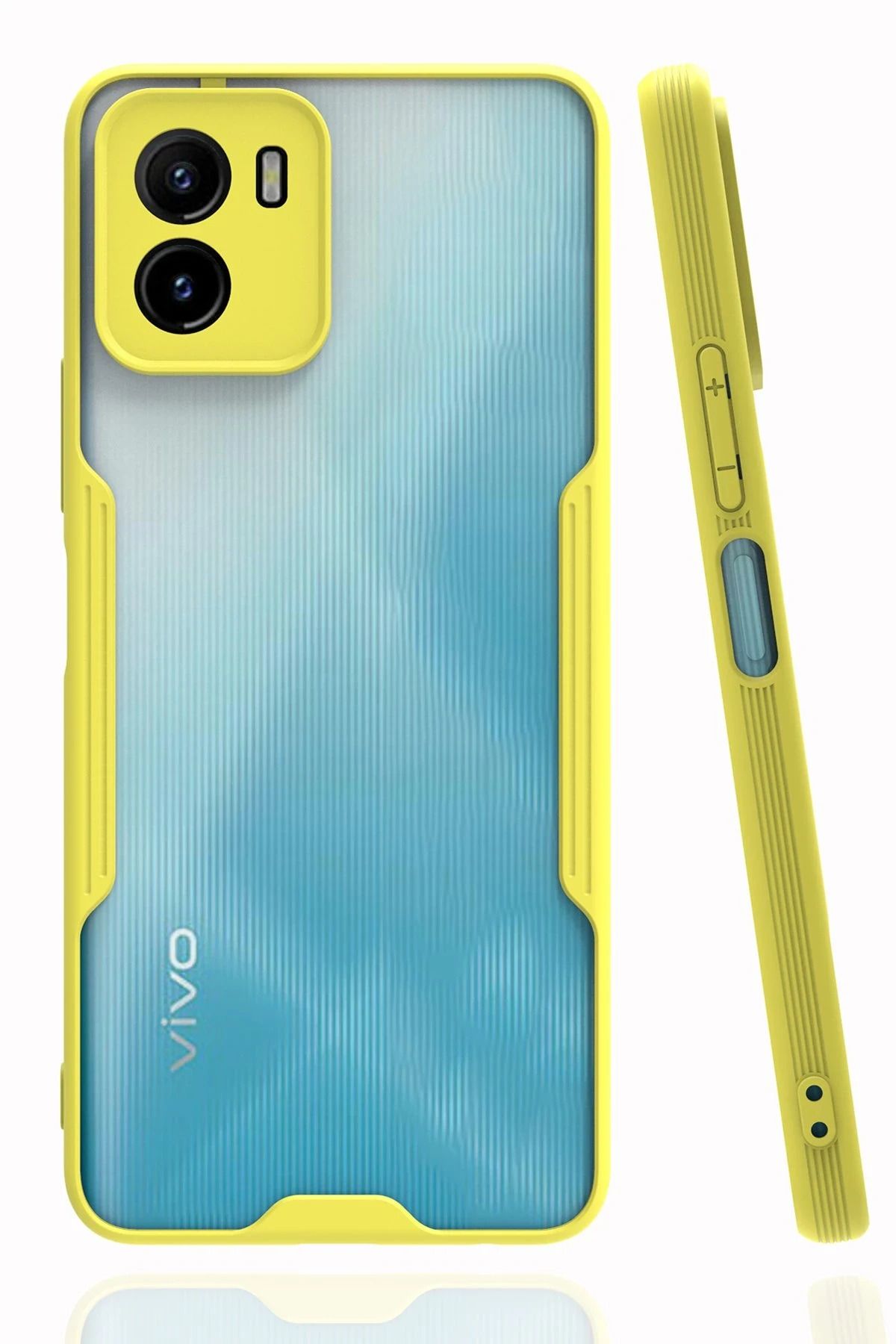 NewFace Vivo Y15S Kılıf Platin Silikon - Sarı SVLRS