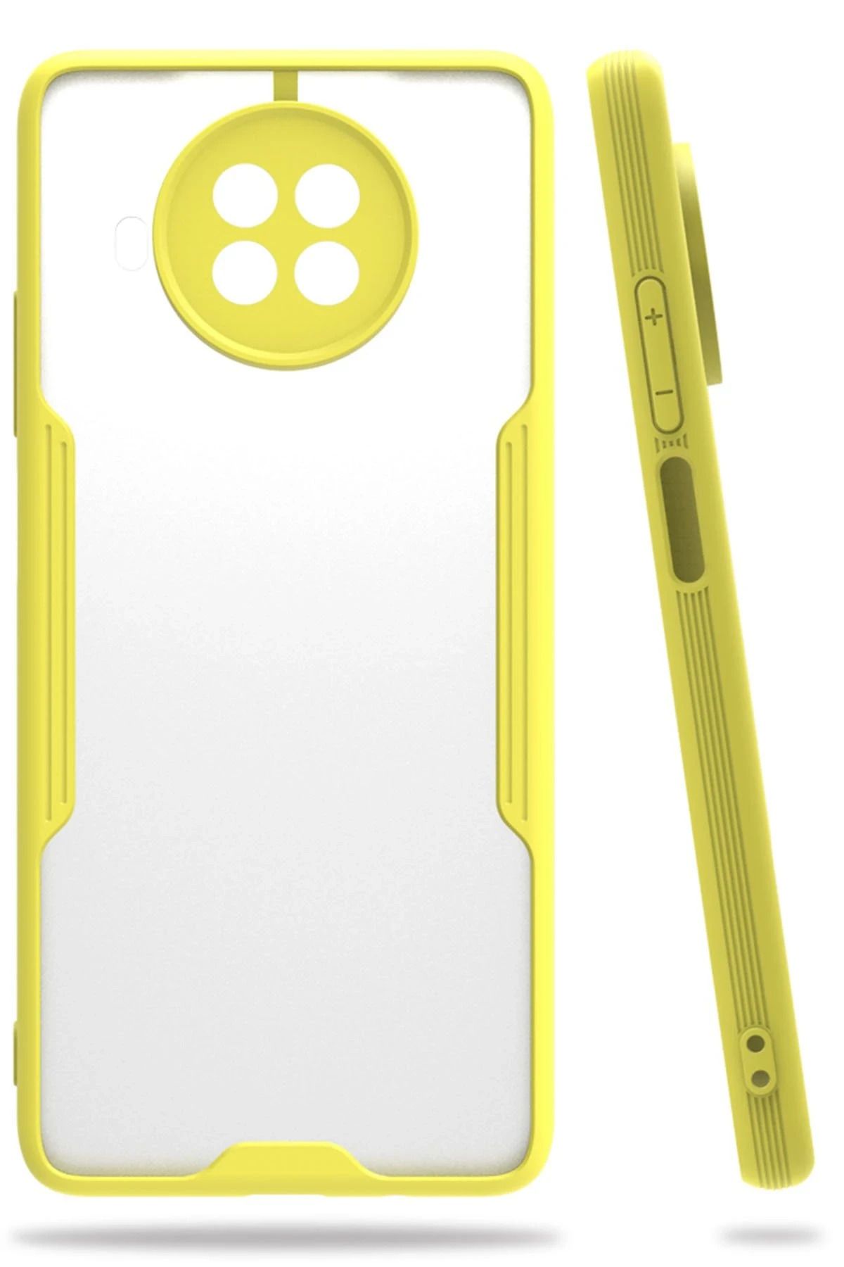 NewFace Xiaomi Mi 10T Lite Kılıf Platin Silikon - Sarı GLSTD