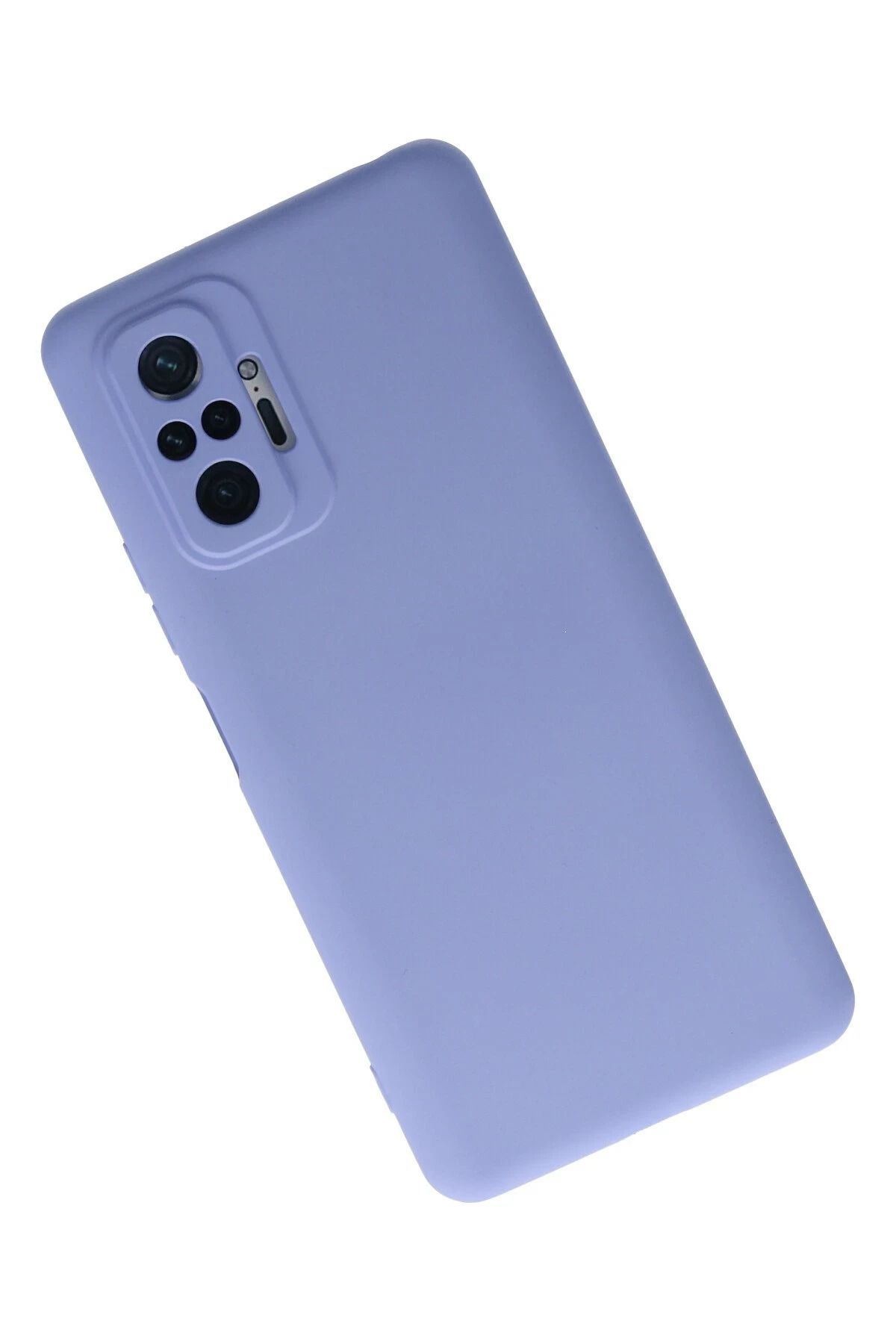 NewFace Xiaomi Redmi Note 10 Pro Uyumlu Kılıf Nano içi Kadife Silikon - Lila SVLRS