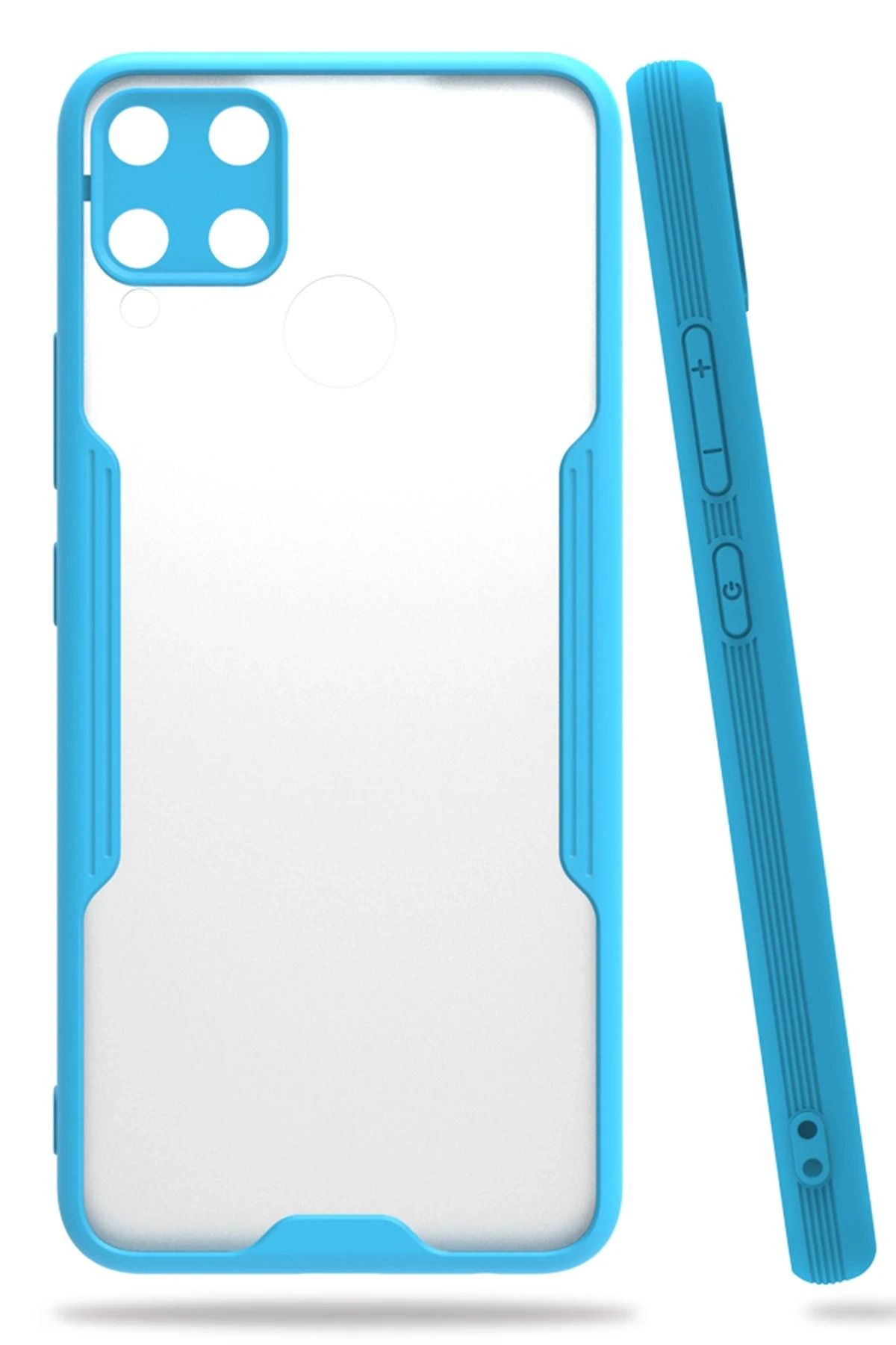 NewFace Realme C15 Kılıf Platin Silikon - Mavi FLKRY