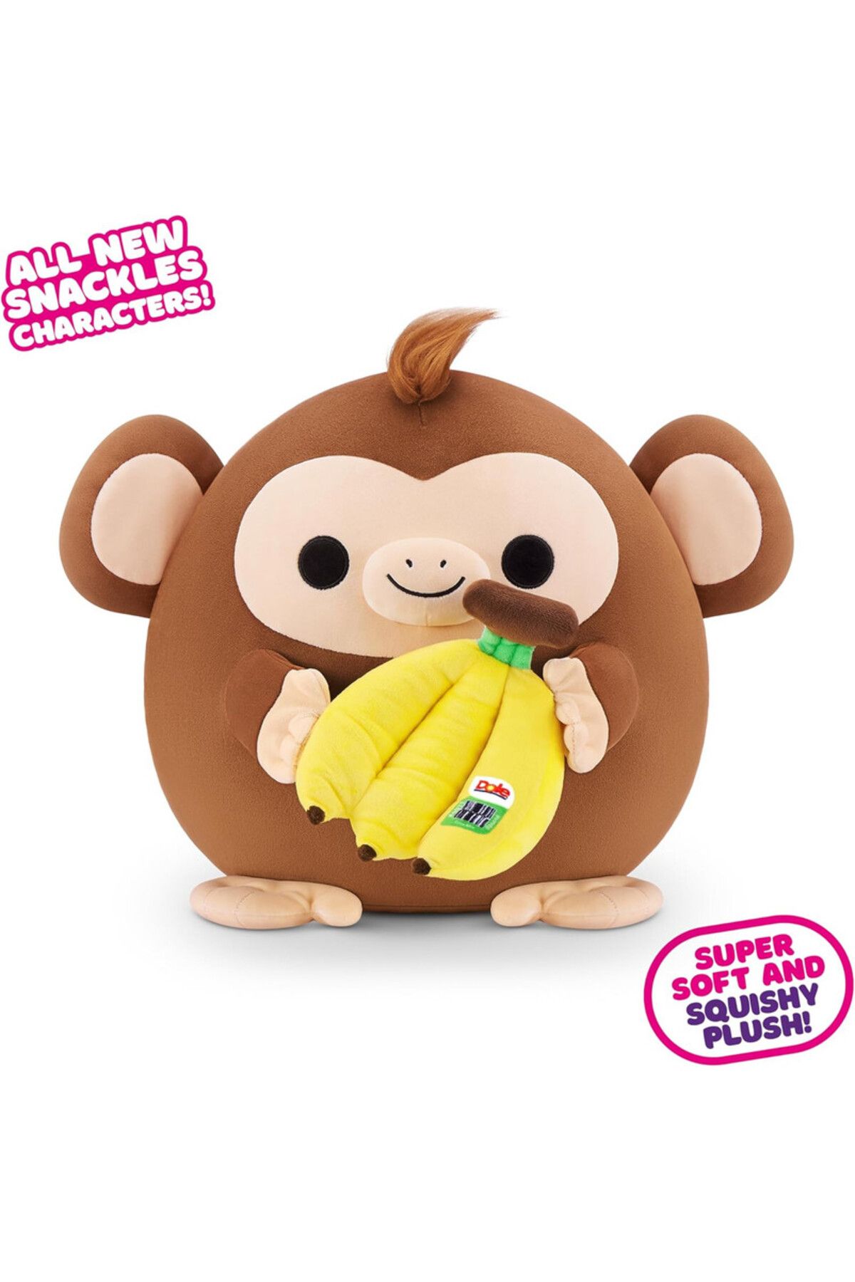 Zuru-Snackles Series 2 Monkey & Dole 8 Inch Plush by ZURU, Ultra Soft Plush, Collectible Plush with Re... 5