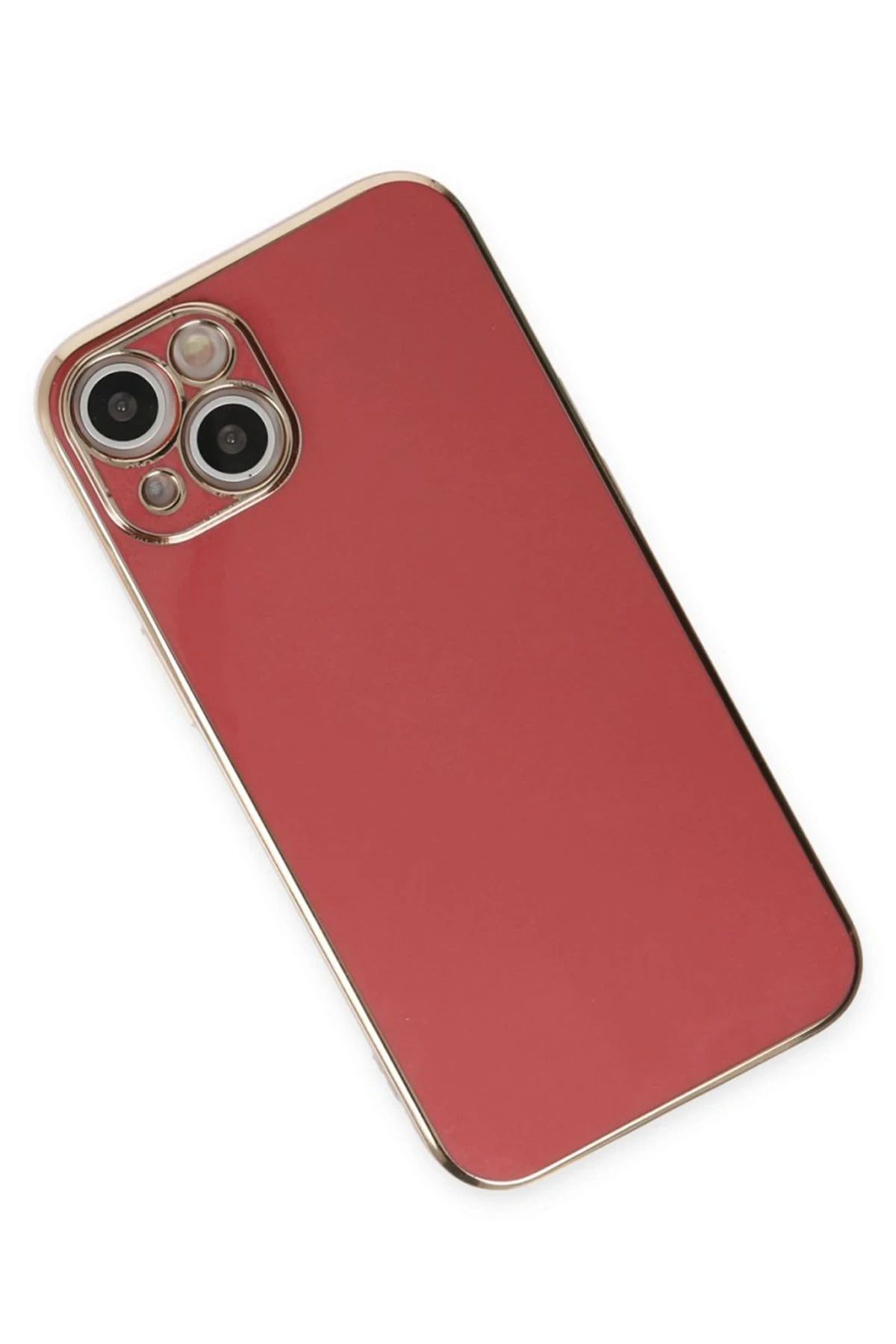 NewFace iPhone 15 Kılıf Volet Silikon - Kırmızı SVLRS