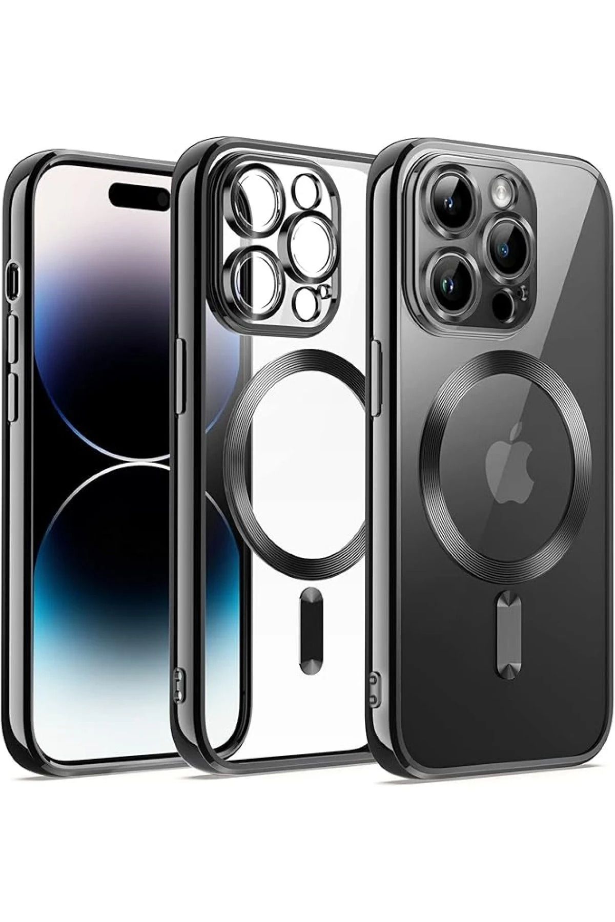 NewFace iPhone 12 Pro Kılıf Kross Magneticsafe Kapak - Siyah SVLRS