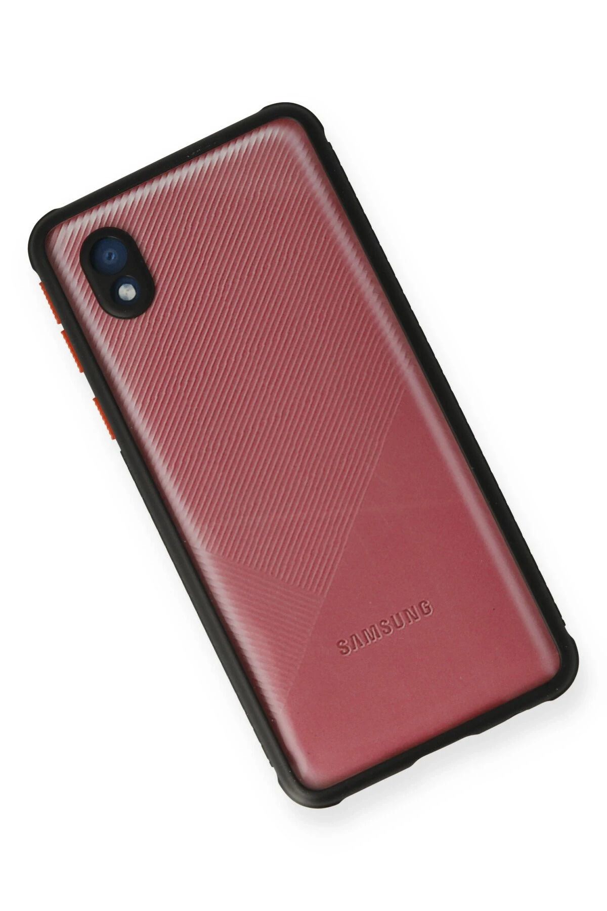 NewFace Samsung Galaxy A01 Core Kılıf Miami Şeffaf Silikon - Siyah NRMSA