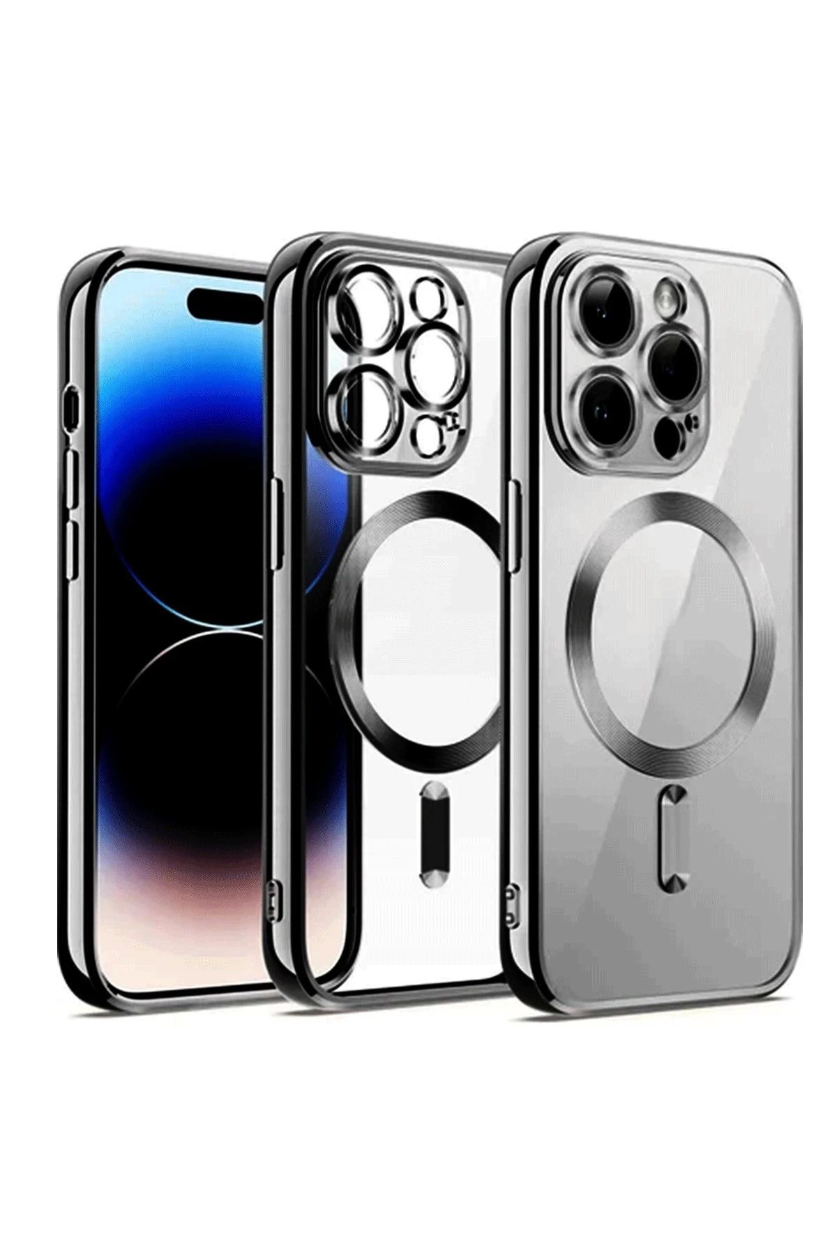 NewFace iPhone 12 Pro Kılıf Kross Magneticsafe Kapak - Gümüş SVLRS