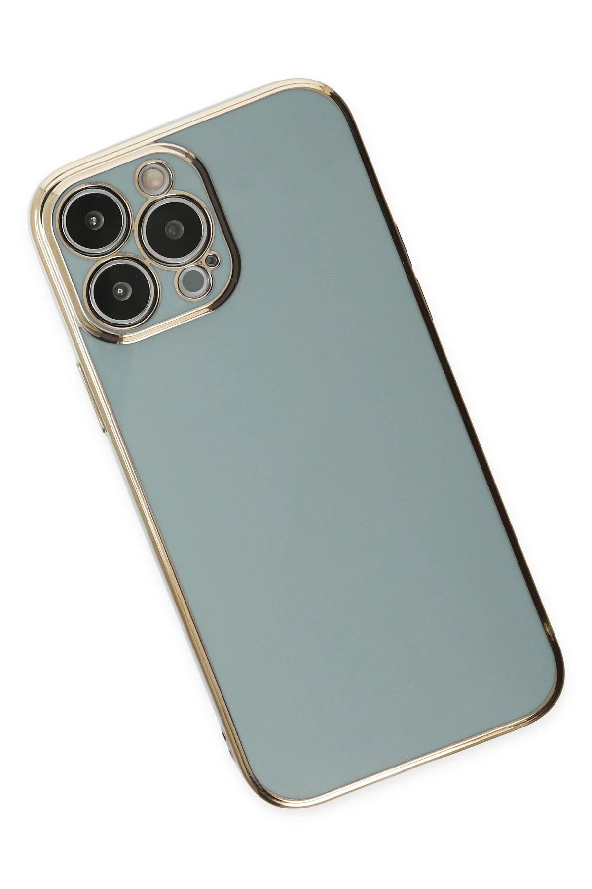 NewFace iPhone 13 Pro Kılıf Volet Silikon - Açık Yeşil NRMSA