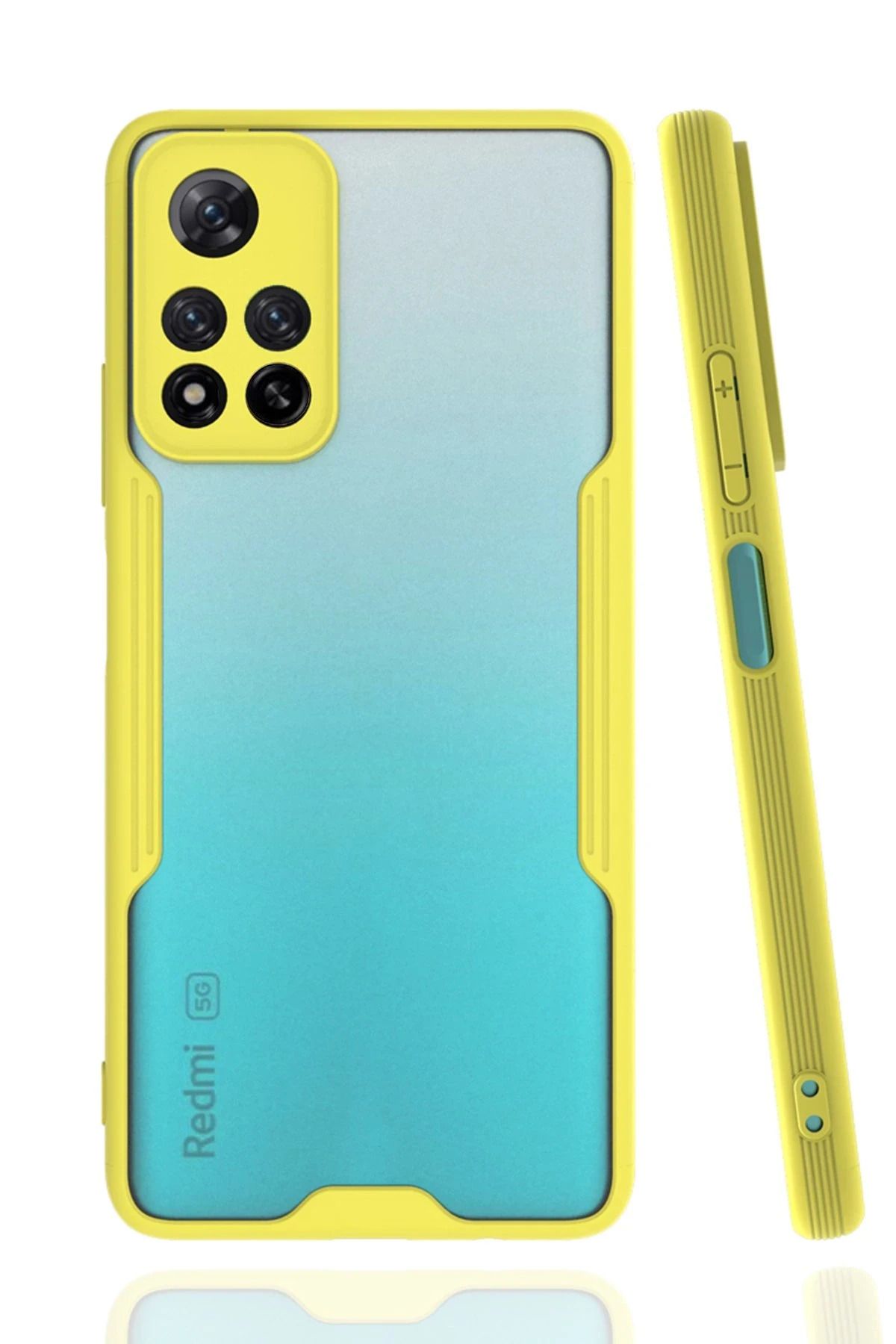 NewFace Xiaomi Redmi Note 11 Pro Plus 5G Kılıf Platin Silikon - Sarı SVLRS