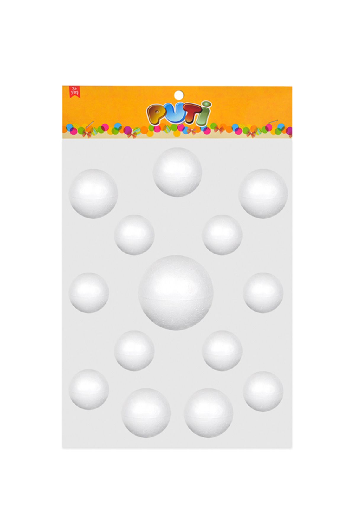 VİVA Puti Karışık Köpük Top 6.5 cm - 5 cm - 3 cm