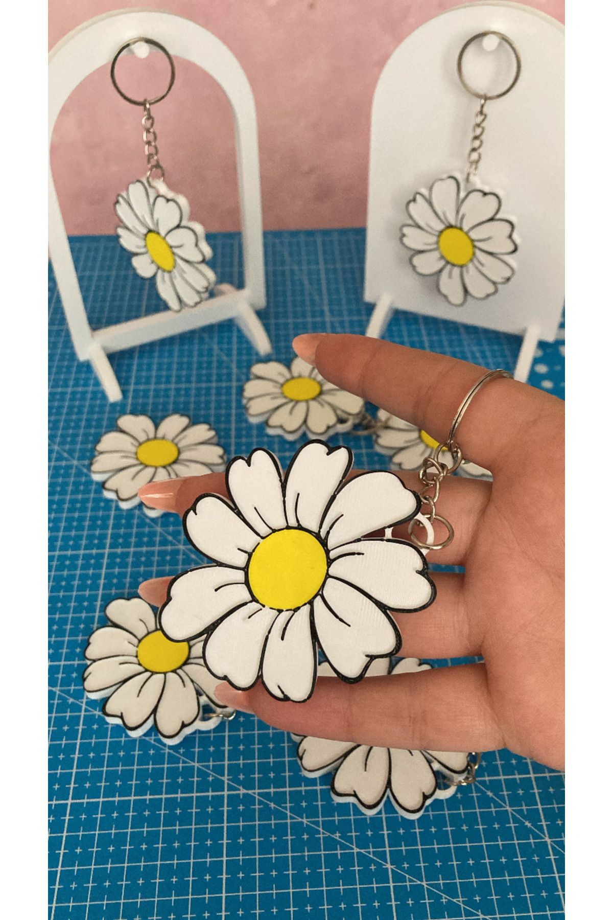 Ecey Studio Daisy Papatya Anahtarlık & Çanta Süsü