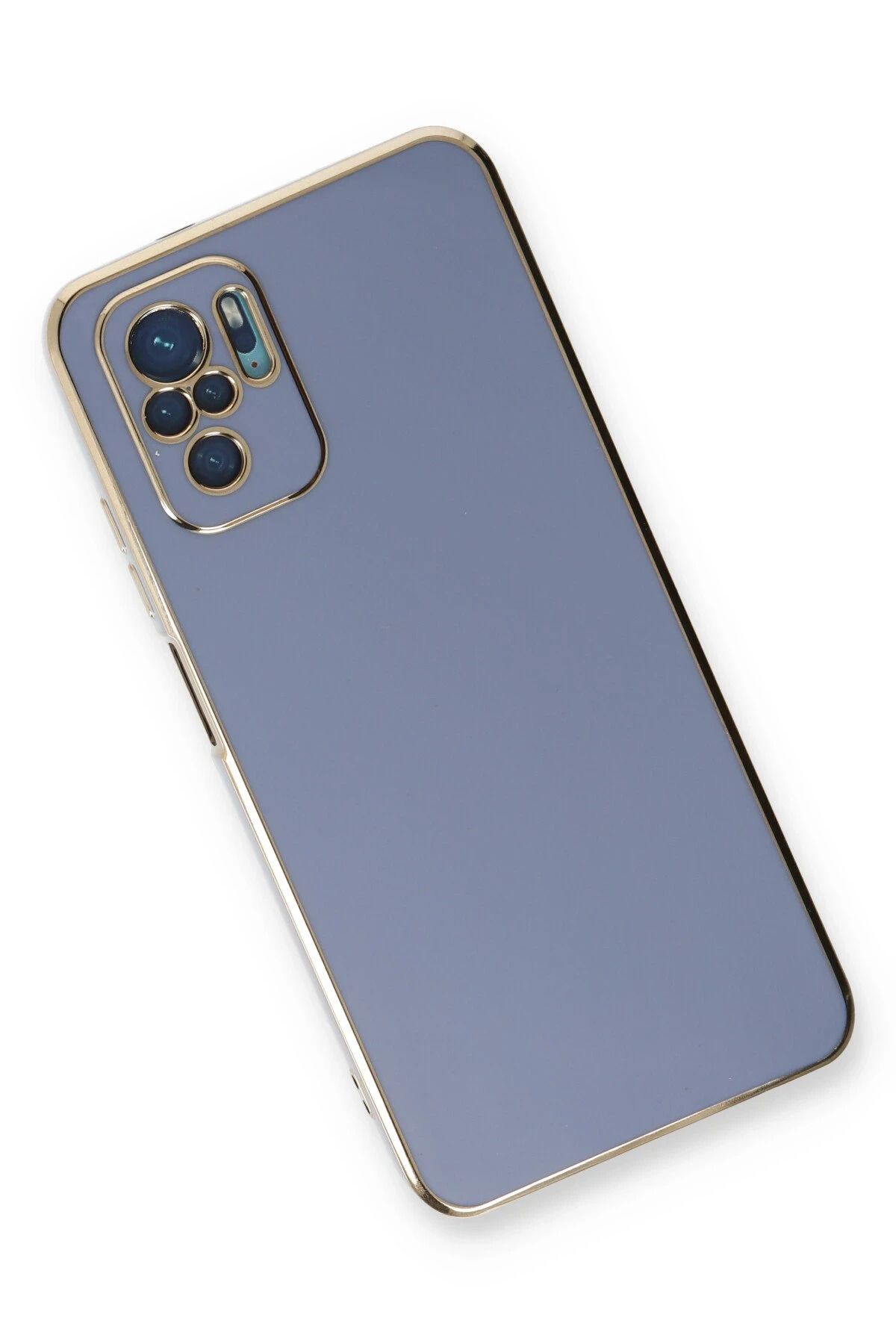 NewFace Xiaomi Redmi Note 10 Kılıf Volet Silikon - Mavi NRMSA