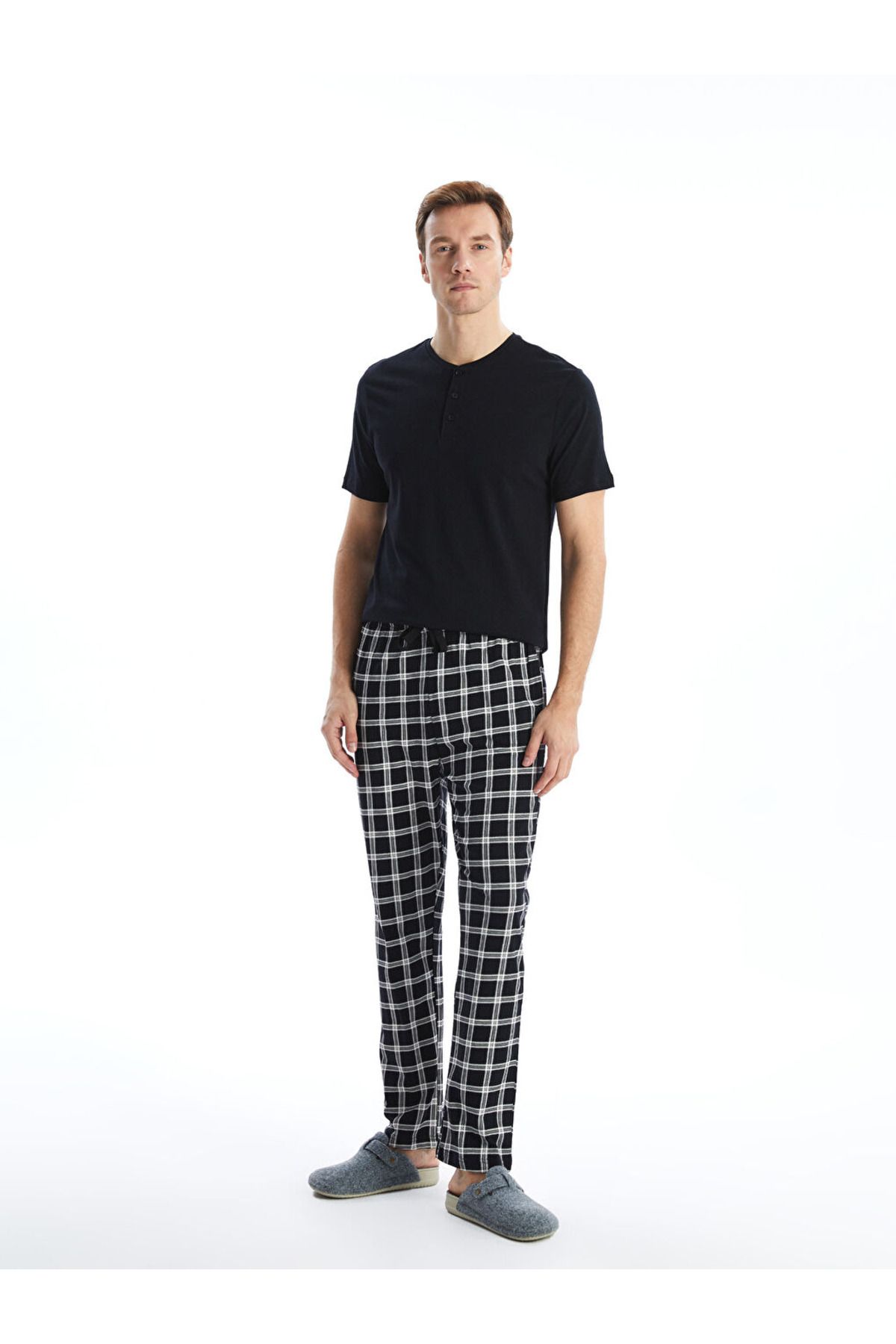 LC Waikiki Siyah Standart Kalıp Erkek Pijama Takımı