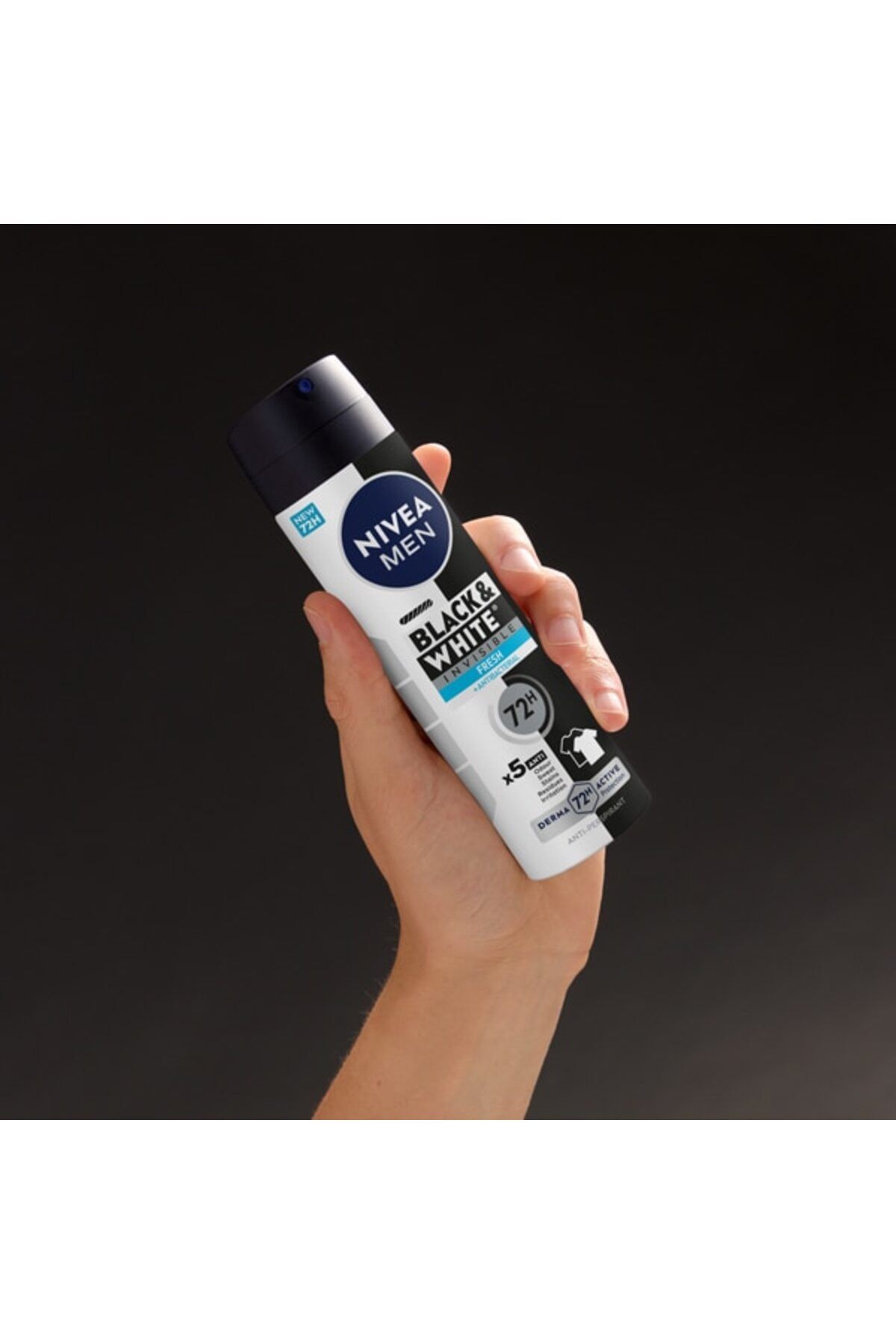 NIVEA-Deodorant spray Nivea Men Invisible for Black & White Fresh 3