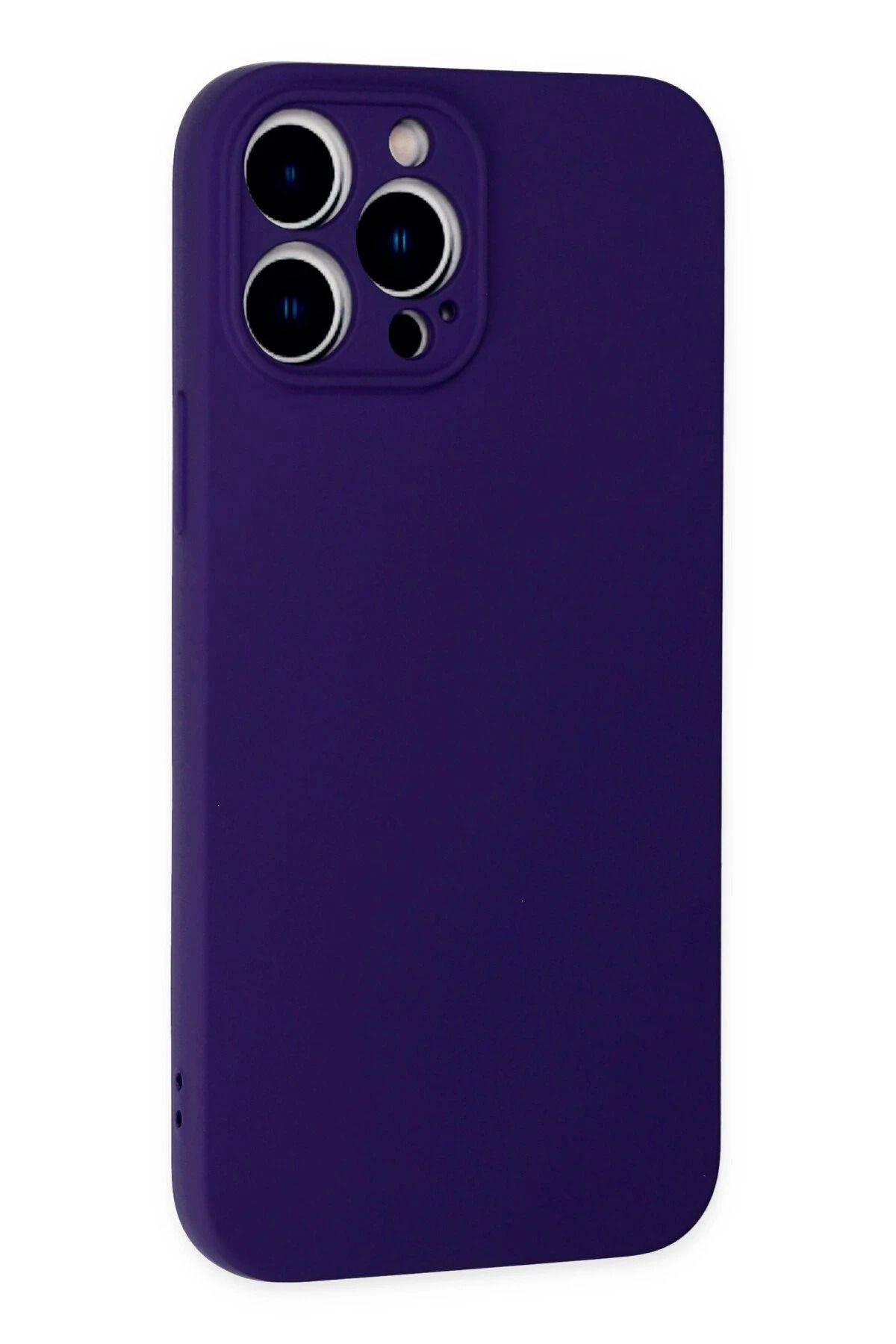 NewFace iPhone 13 Pro Kılıf Nano içi Kadife Silikon - Mor GLSTD