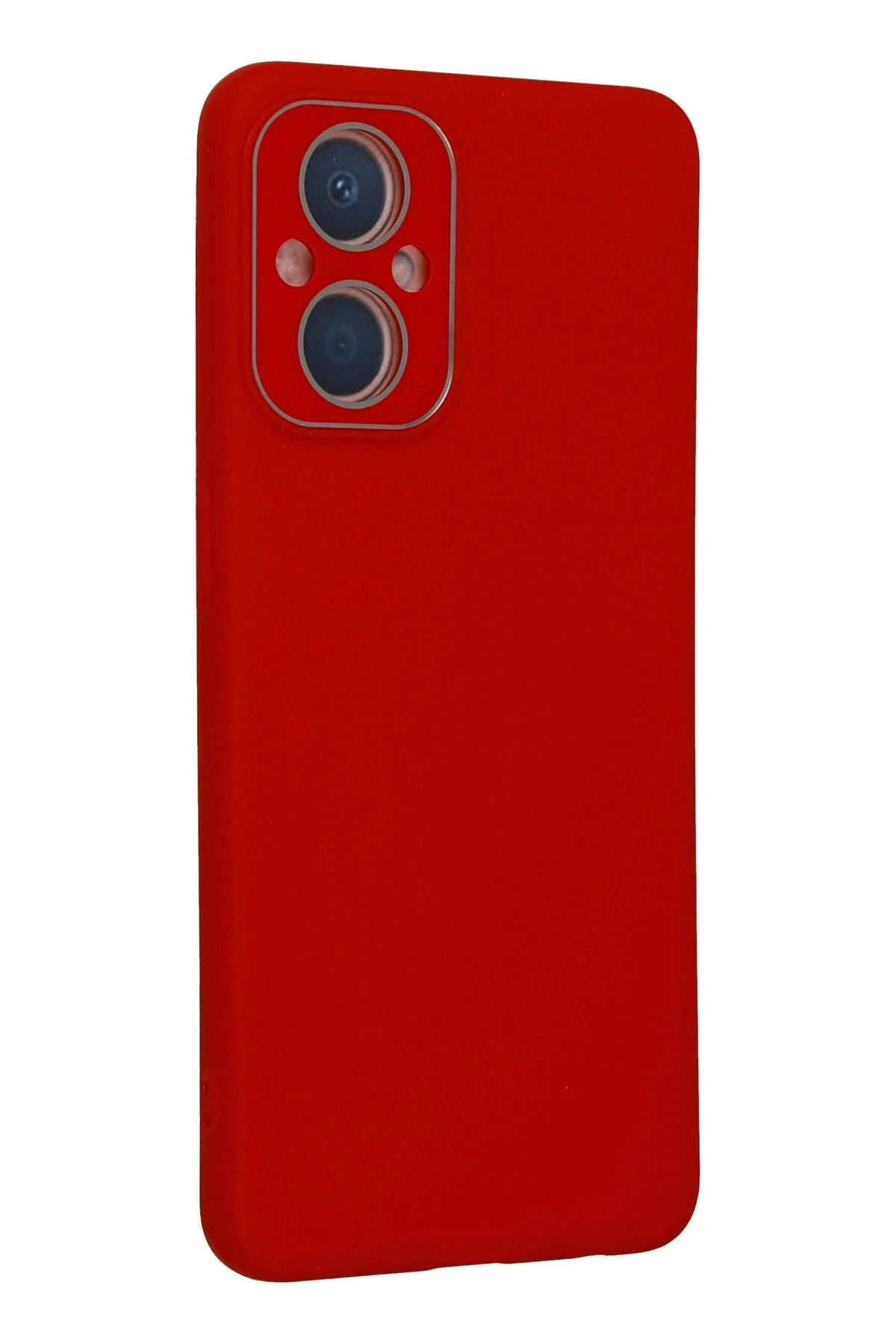 NewFace Reno 7 Lite Kılıf Lansman Glass Kapak - Kırmızı MRAYD