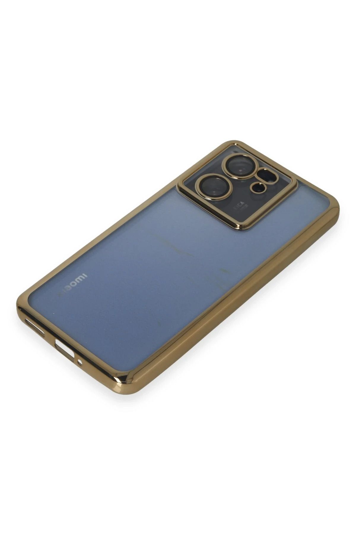 NewFace Xiaomi Mi 13T Kılıf Lensli Silikon - Gold SVLRS