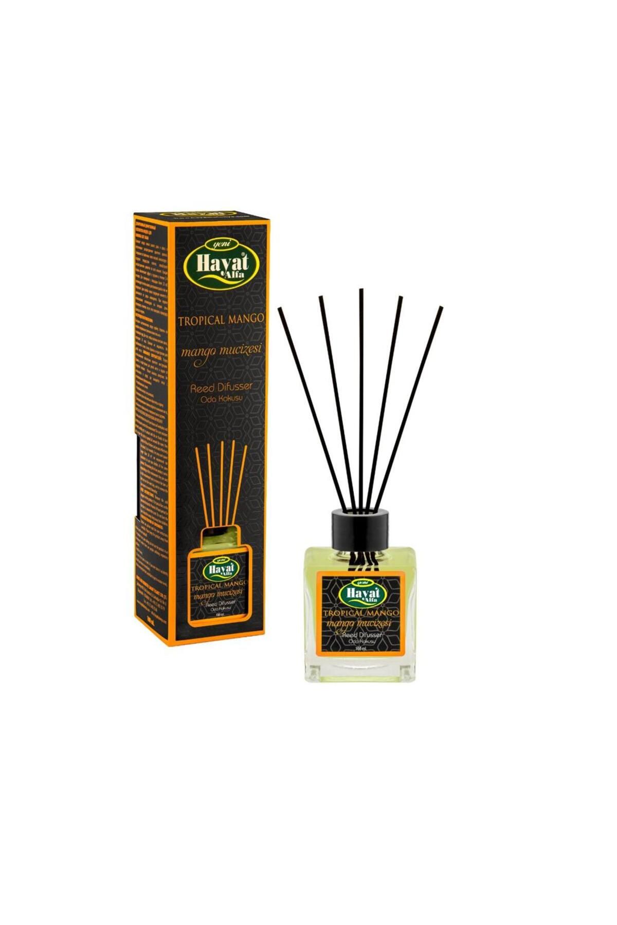 MG HOME Turuncu MANGO VE KAVUN 100 CC Çubuklu Oda Kokusu Bambu Kokusu Ortam Kokusu Tuvalet Koku Yayan