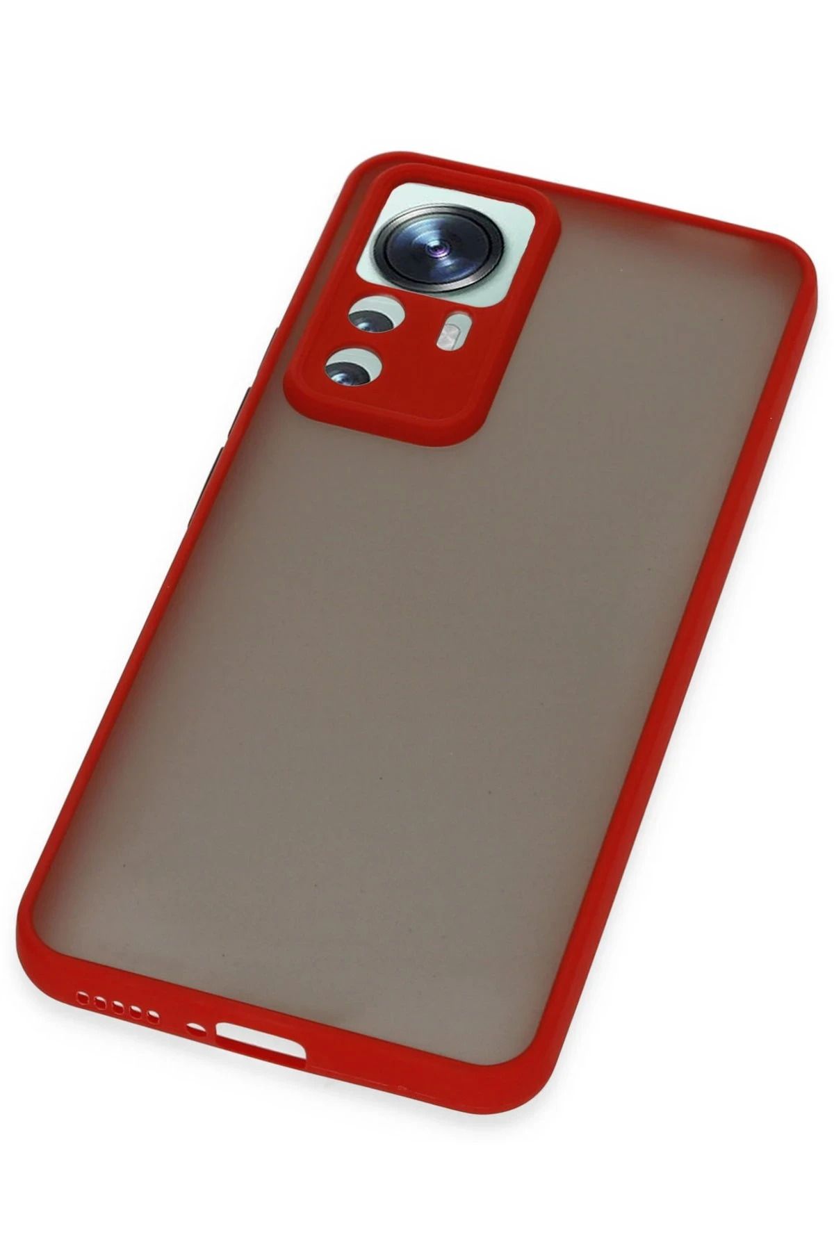 NewFace Xiaomi Mi 12T Pro Kılıf Montreal Silikon Kapak - Kırmızı SVLRS