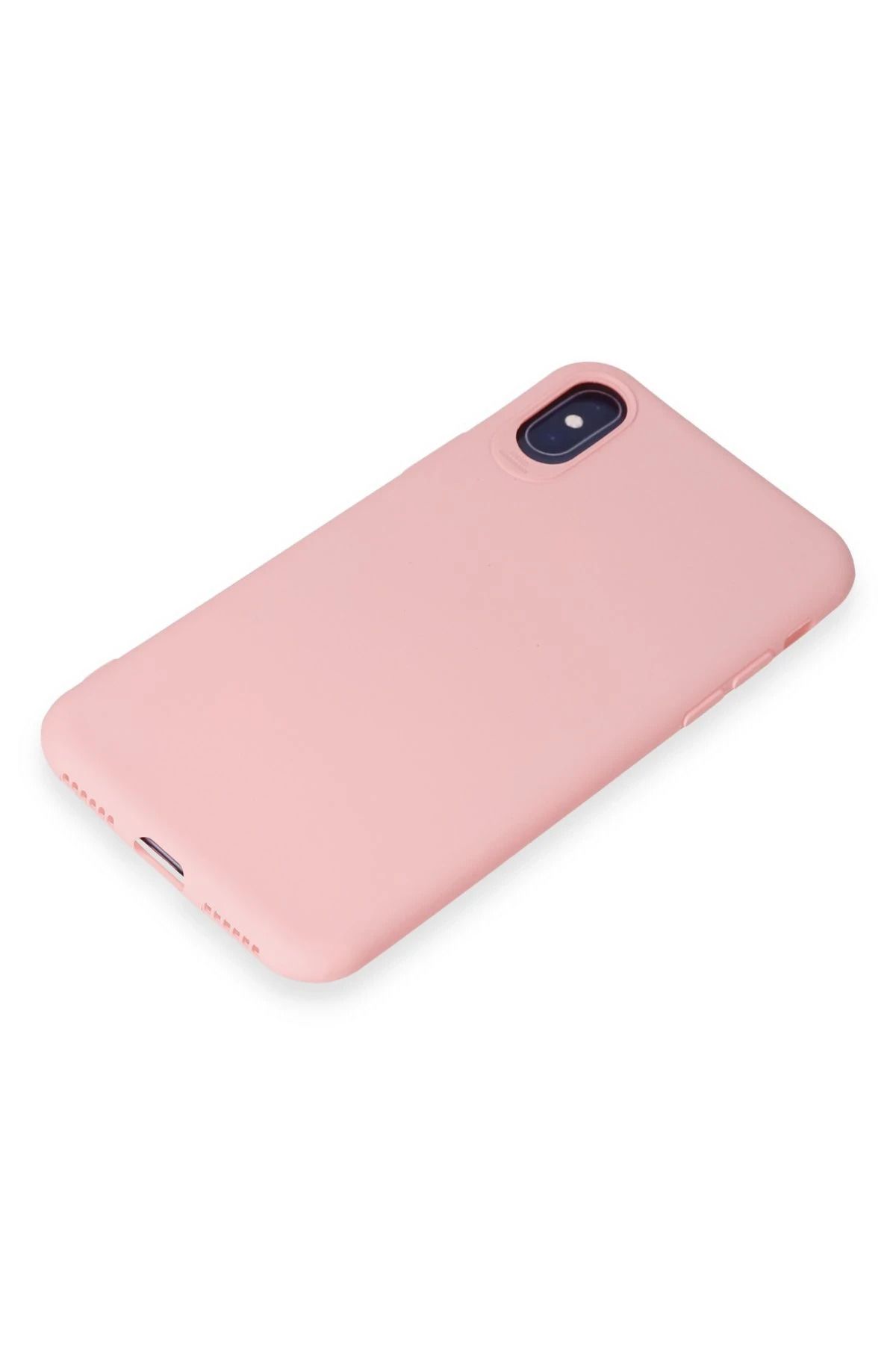NewFace iPhone X Kılıf First Silikon - Pudra SVLRS