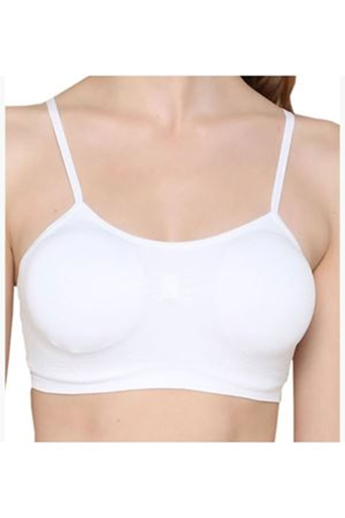 Shop58 Beyaz Kadın Pedli Toparlayıcı Sütyen Korse - 706