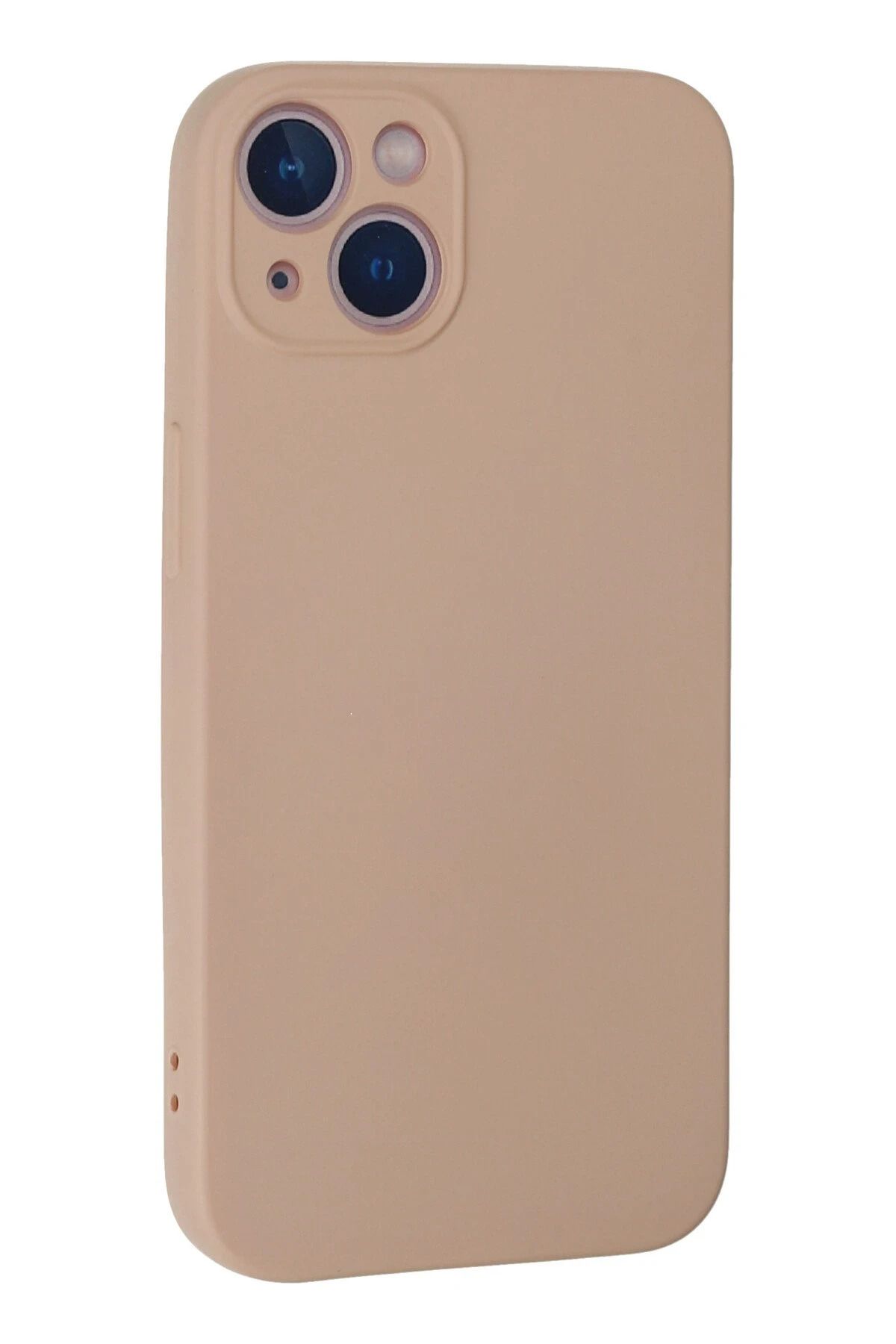 NewFace iPhone 13 Mini uyumlu Kılıf Nano içi Kadife Silikon - Pudra GLSTD