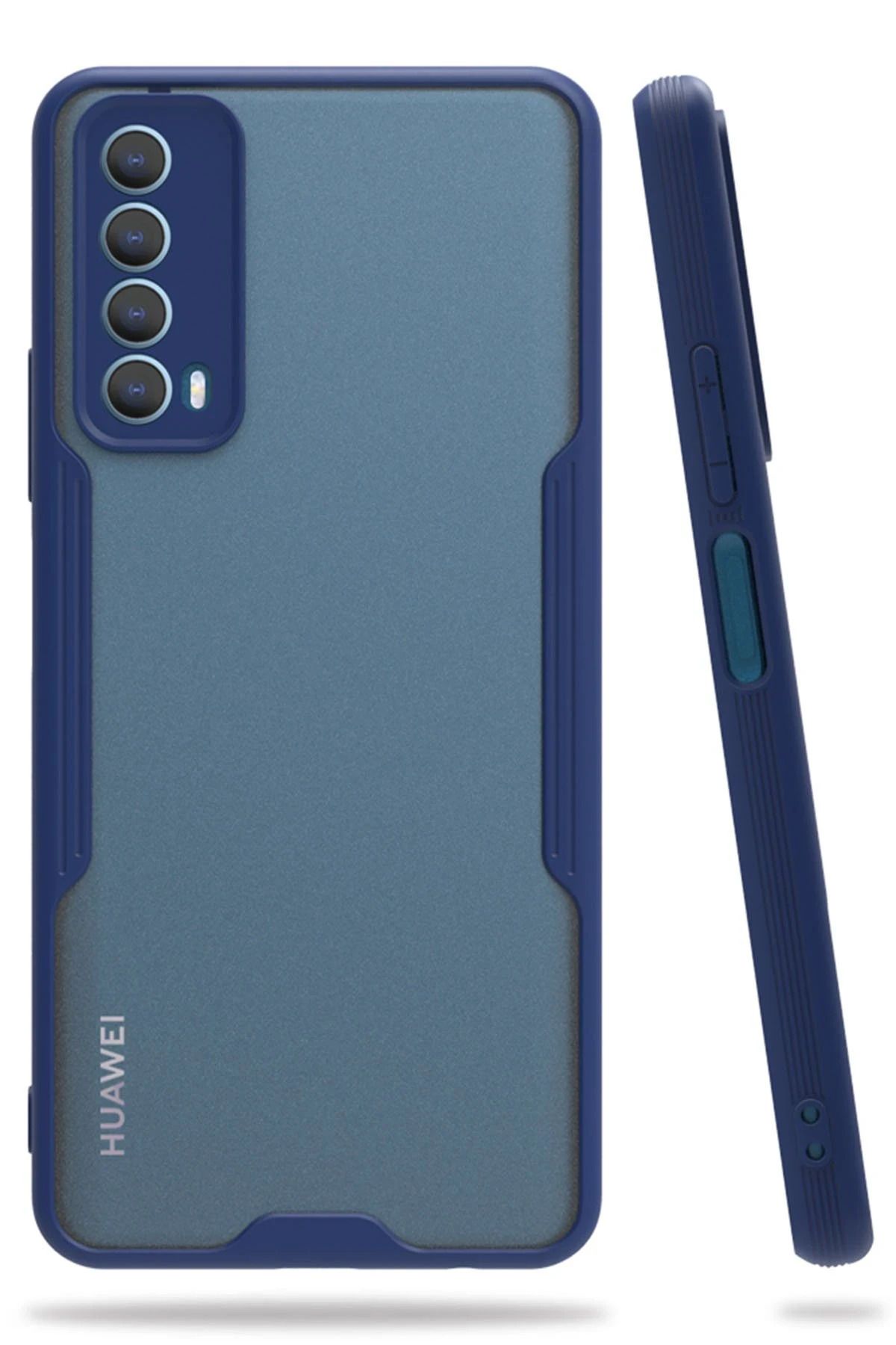 NewFace Huawei P Smart 2021 Kılıf Platin Silikon - Lacivert GLSTD