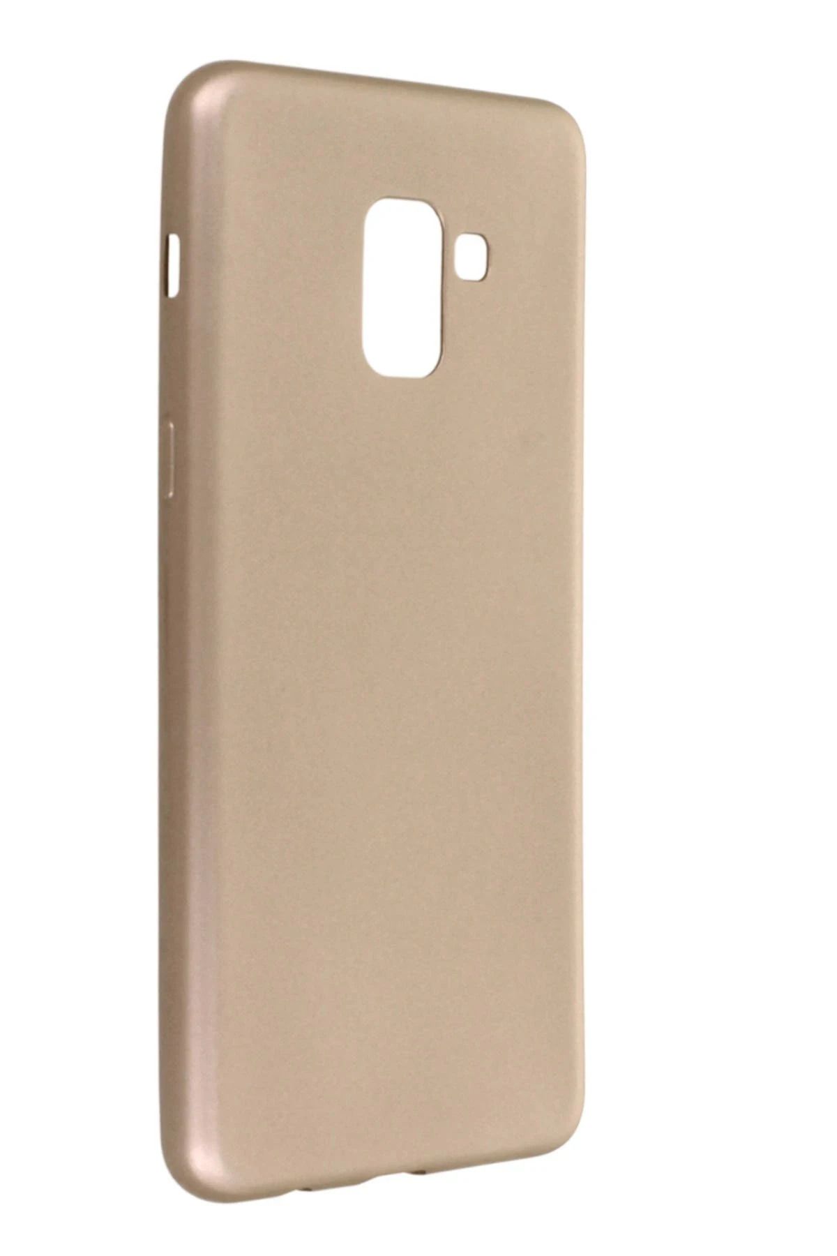 NewFace Samsung Galaxy A8 Plus 2018 Kılıf First Silikon - Gold SVLRS